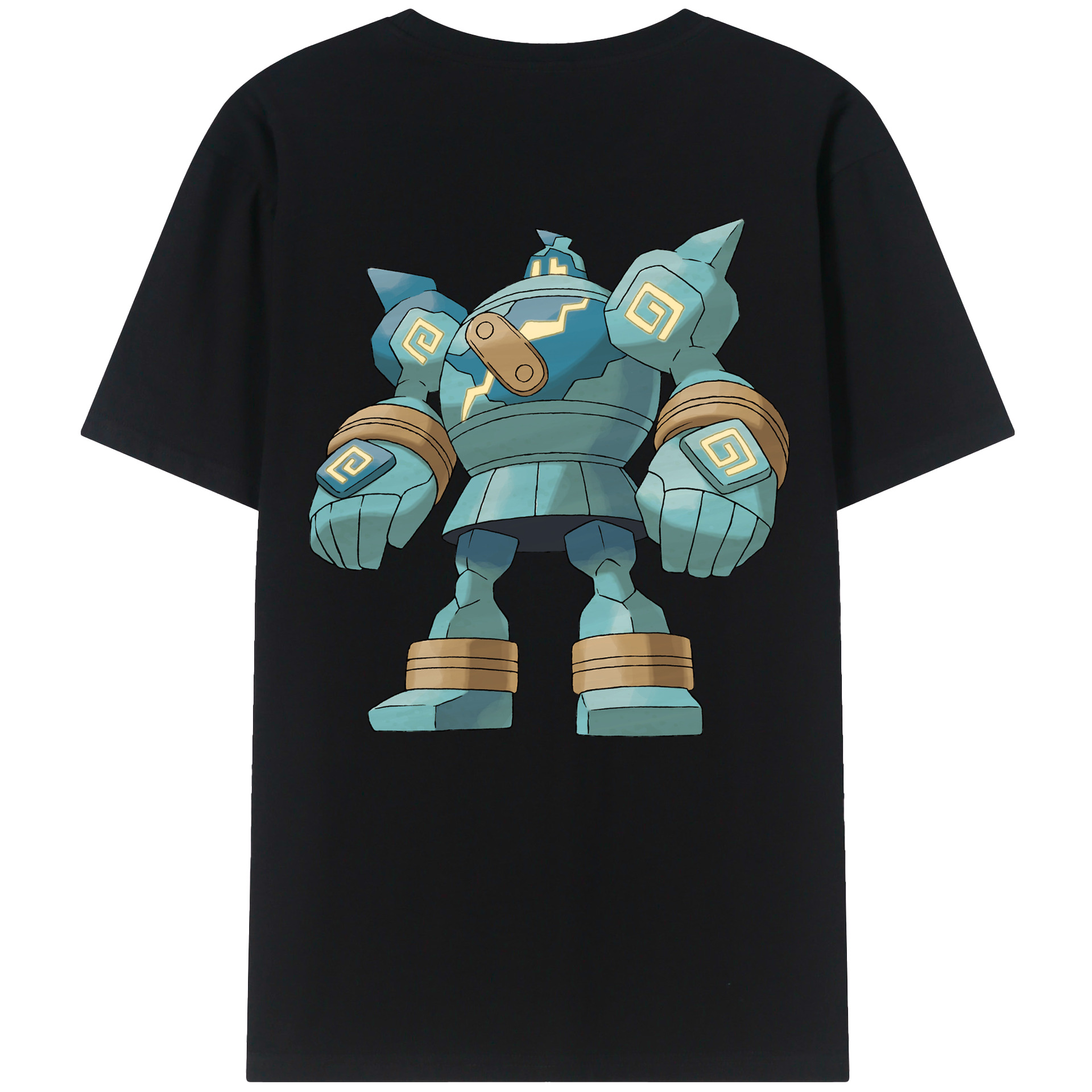 （画像用） ポケットモンスター Pokémon 綿100％ メンズ半袖Tシャツ（バックプリント） 通気性