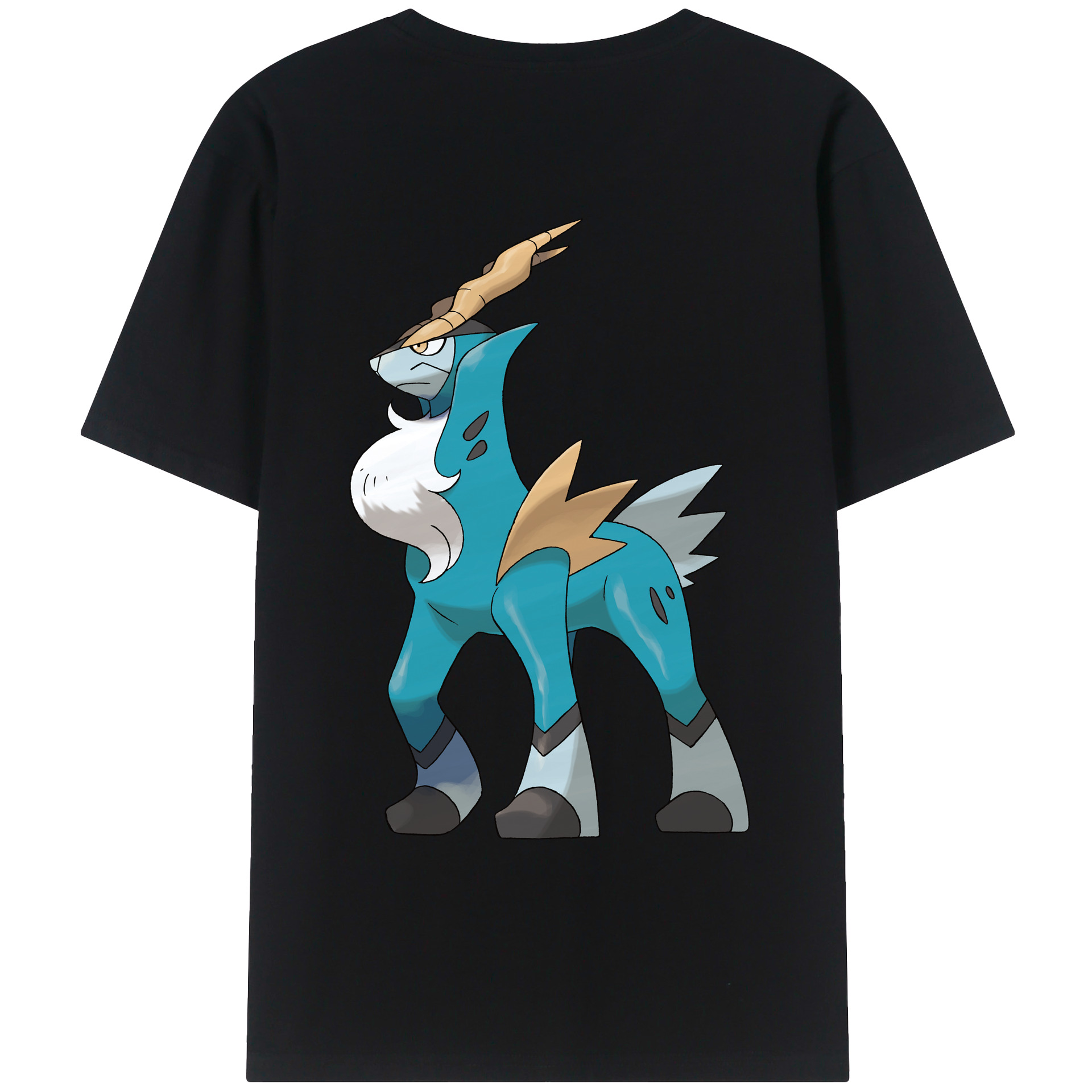 （画像用） ポケットモンスター Pokémon 綿100％ メンズ半袖Tシャツ（バックプリント） 通気性