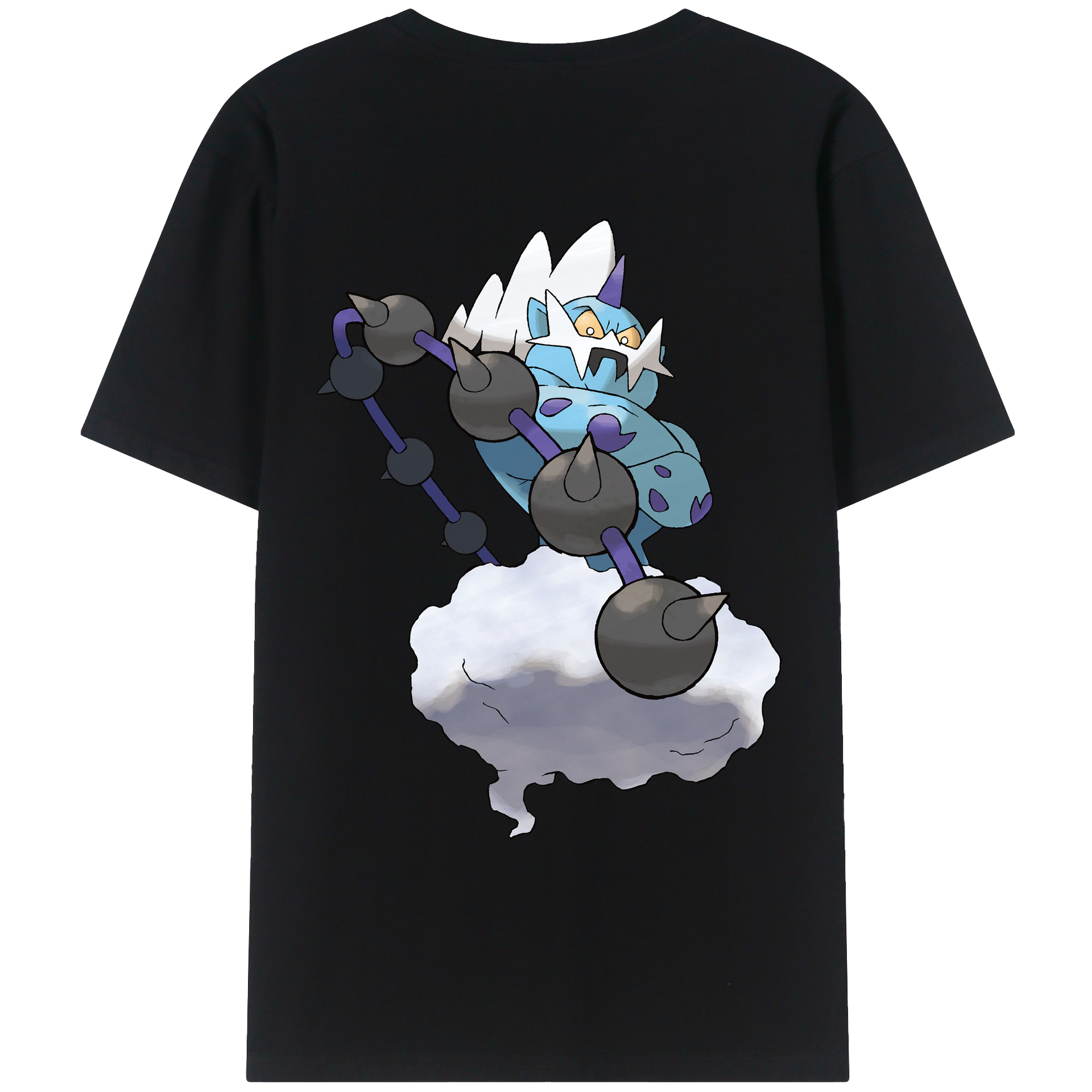 （画像用） ポケットモンスター Pokémon 綿100％ メンズ半袖Tシャツ（バックプリント） 通気性