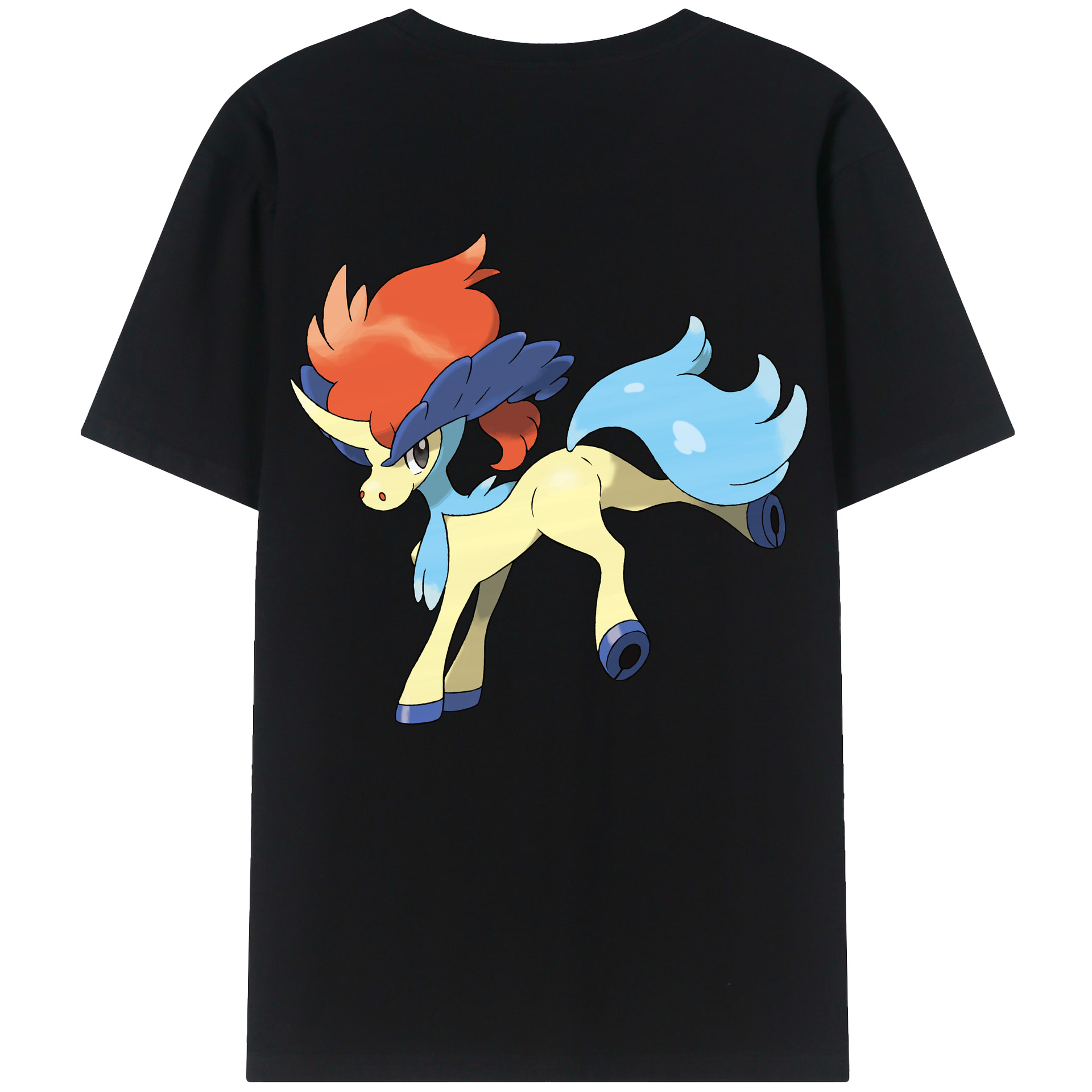 （画像用） ポケットモンスター Pokémon 綿100％ メンズ半袖Tシャツ（バックプリント） 通気性
