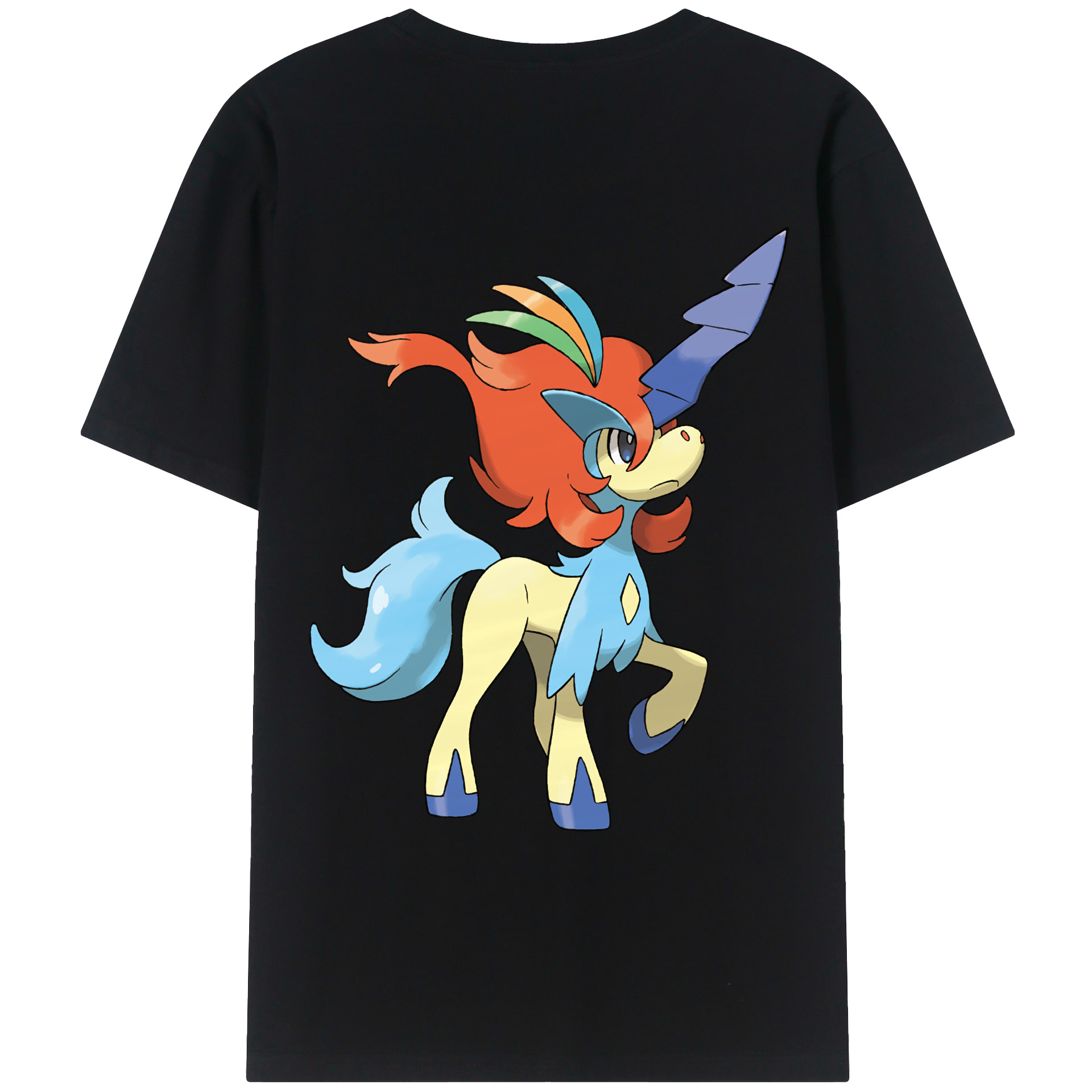 （画像用） ポケットモンスター Pokémon 綿100％ メンズ半袖Tシャツ（バックプリント） 通気性