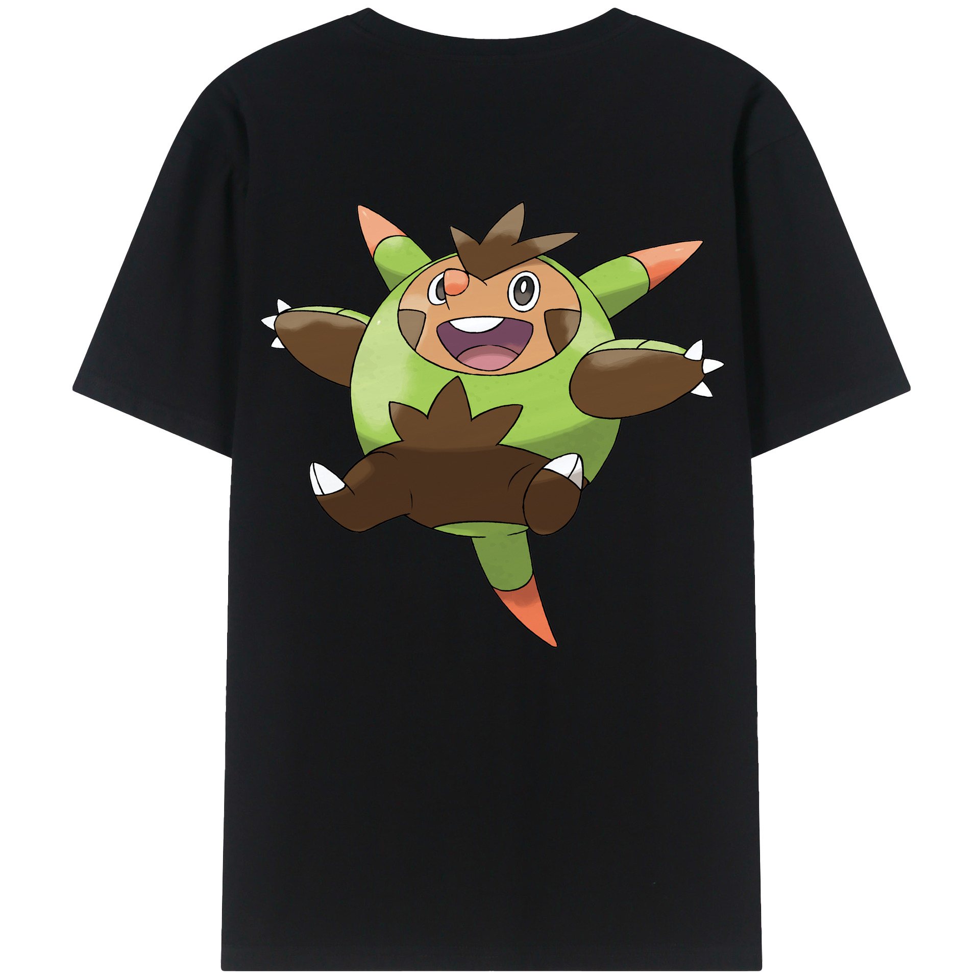 （画像用） ポケットモンスター Pokémon 綿100％ メンズ半袖Tシャツ（バックプリント） 通気性
