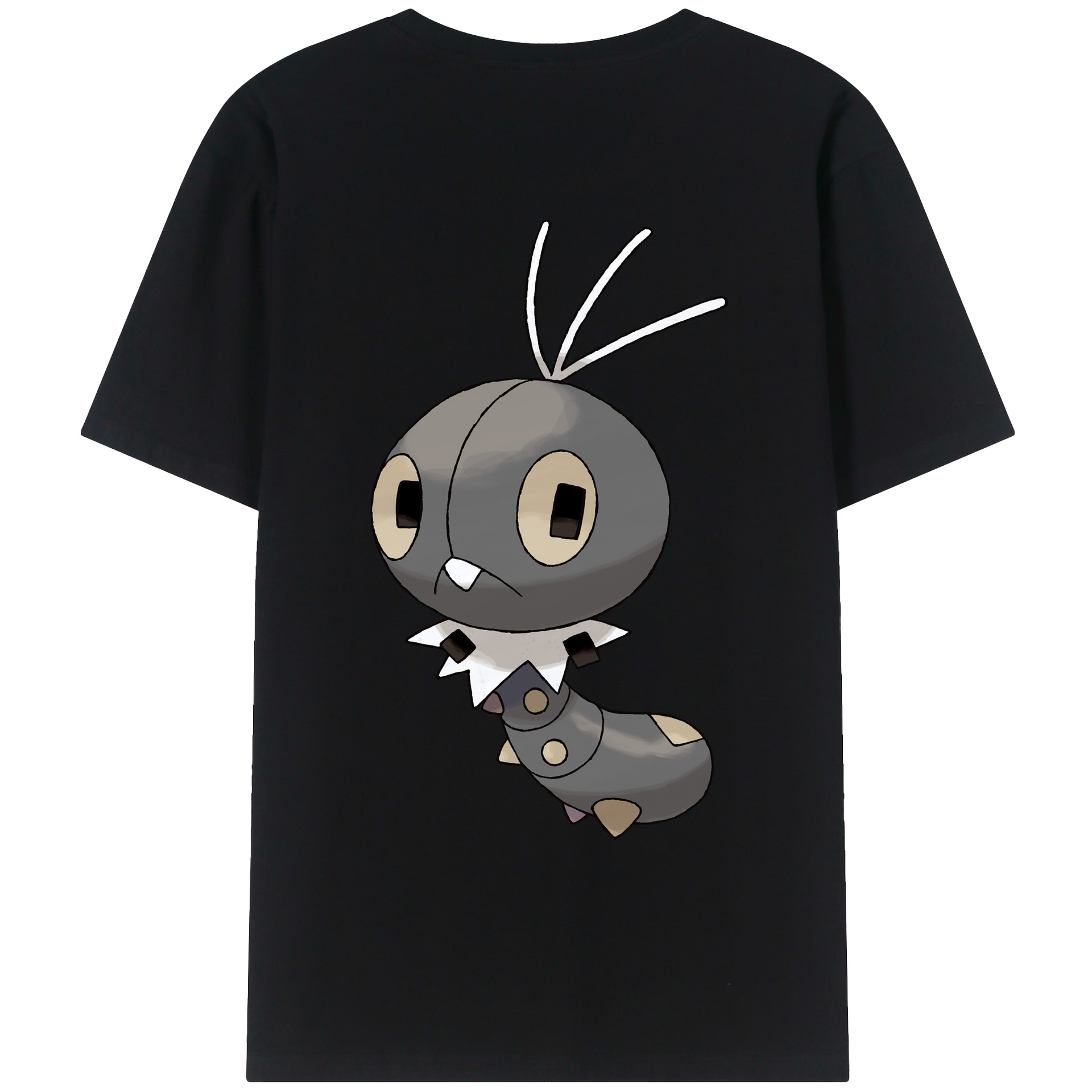 （画像用） ポケットモンスター Pokémon 綿100％ メンズ半袖Tシャツ（バックプリント） 通気性