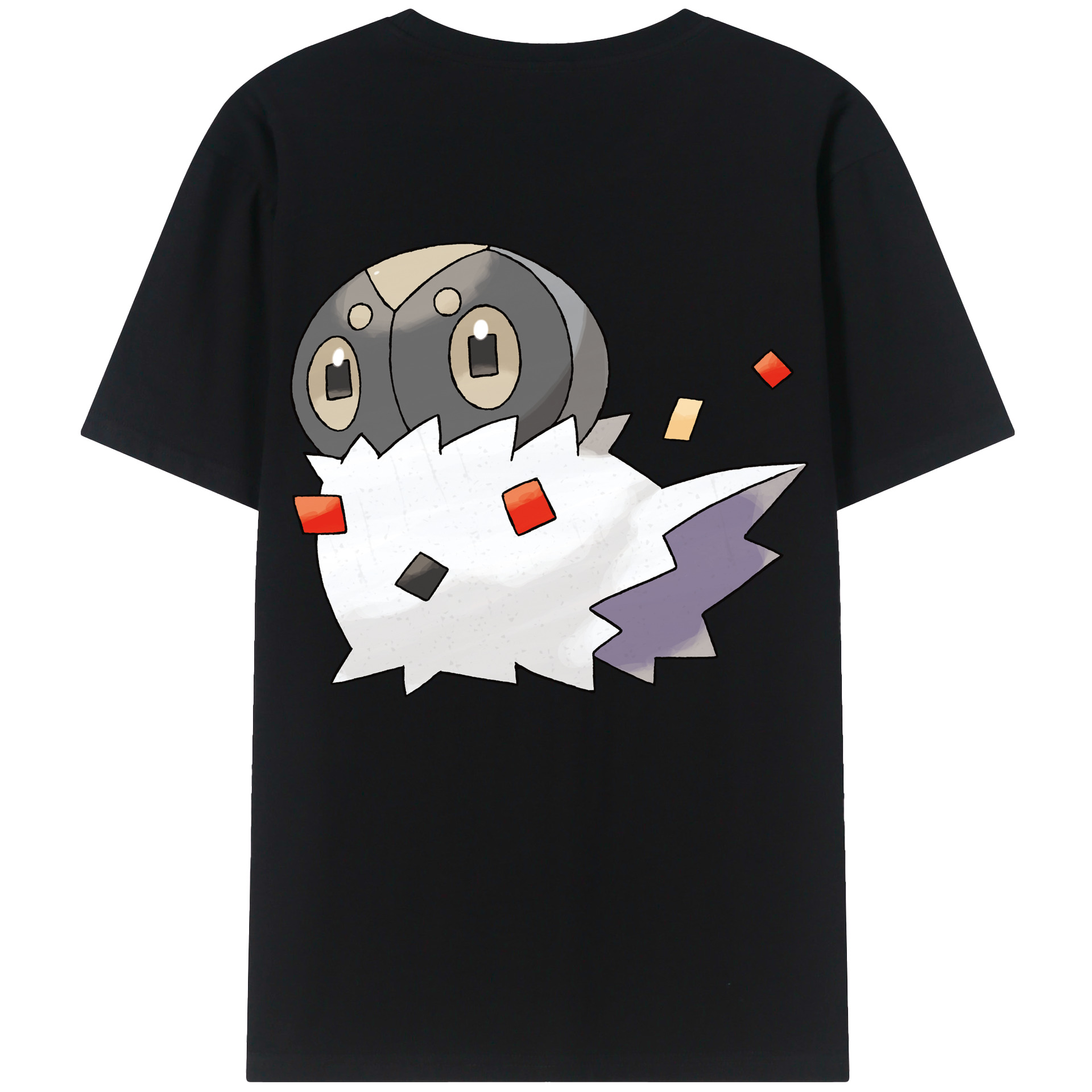 （画像用） ポケットモンスター Pokémon 綿100％ メンズ半袖Tシャツ（バックプリント） 通気性