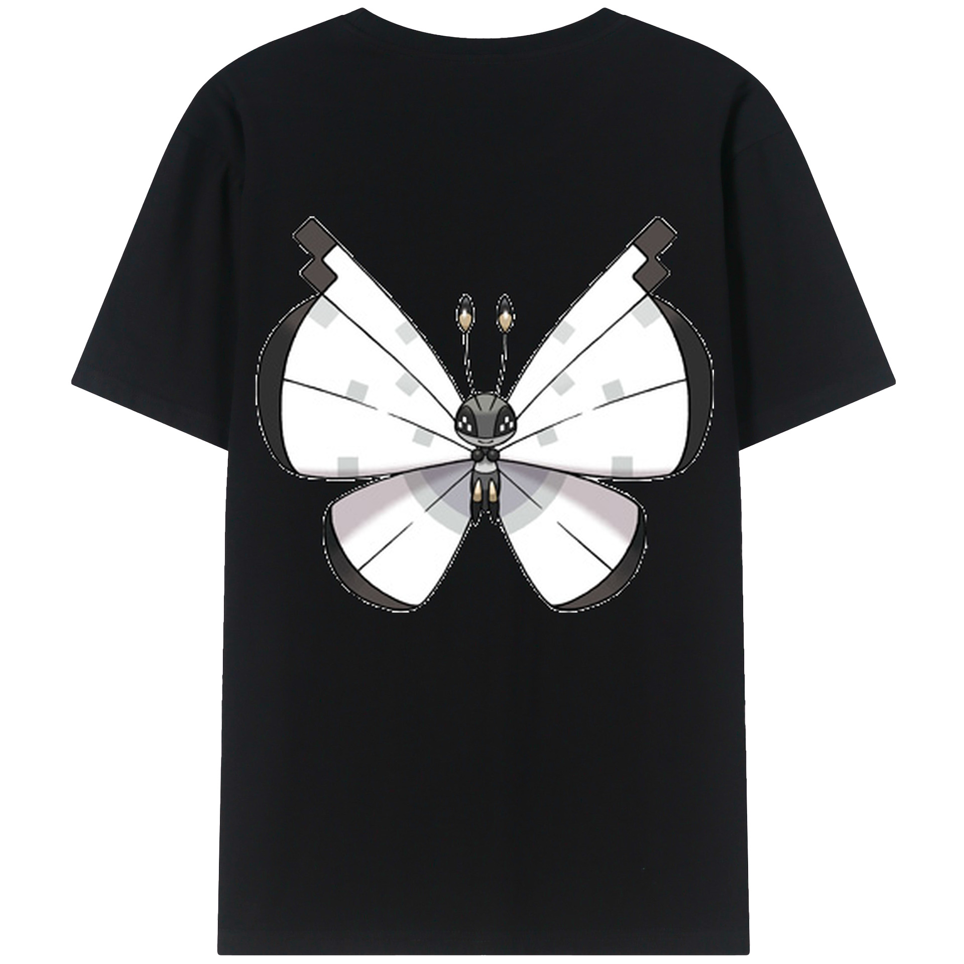 （画像用） ポケットモンスター Pokémon 綿100％ メンズ半袖Tシャツ（バックプリント） 通気性