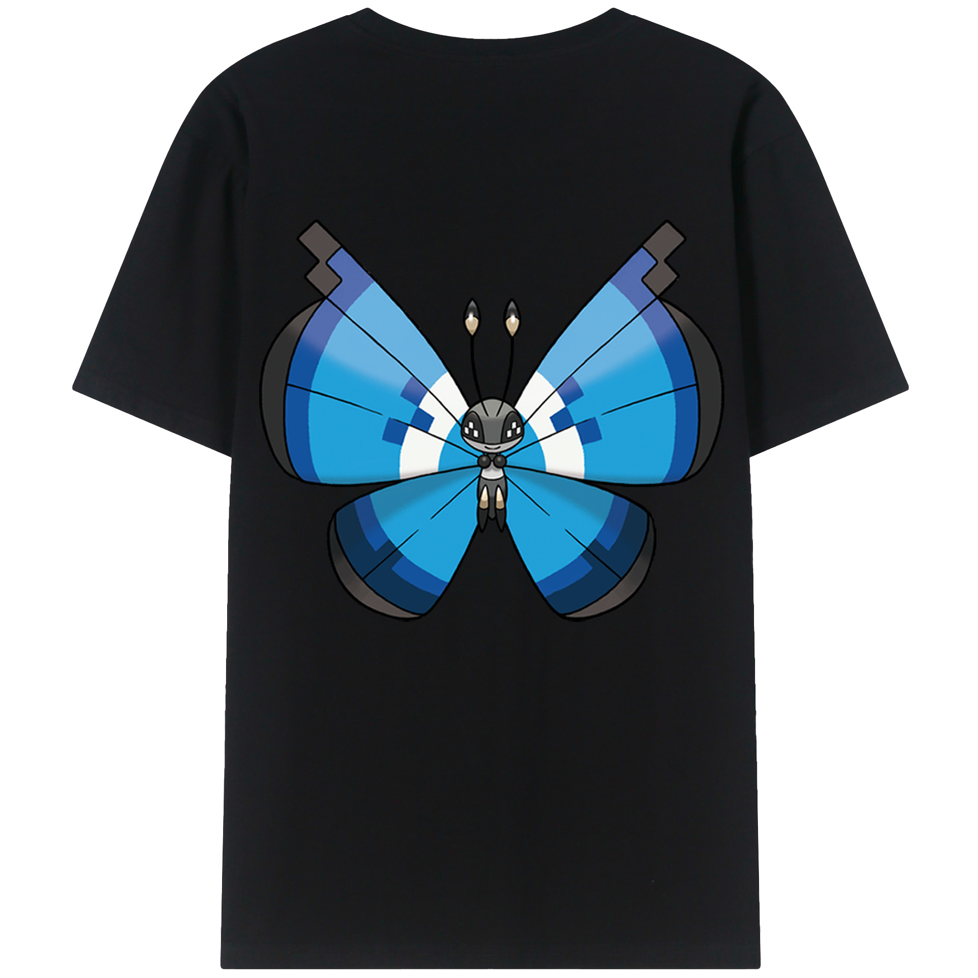 （画像用） ポケットモンスター Pokémon 綿100％ メンズ半袖Tシャツ（バックプリント） 通気性