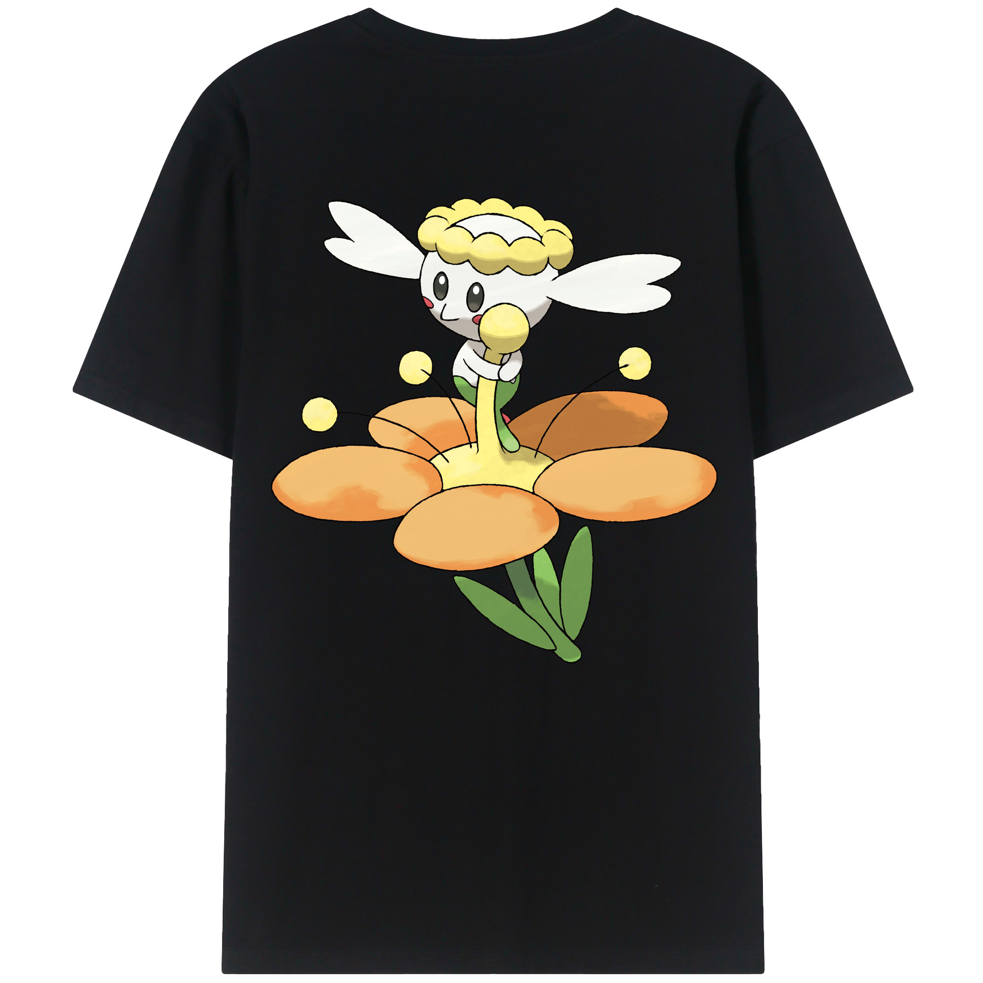 （画像用） ポケットモンスター Pokémon 綿100％ メンズ半袖Tシャツ（バックプリント） 通気性