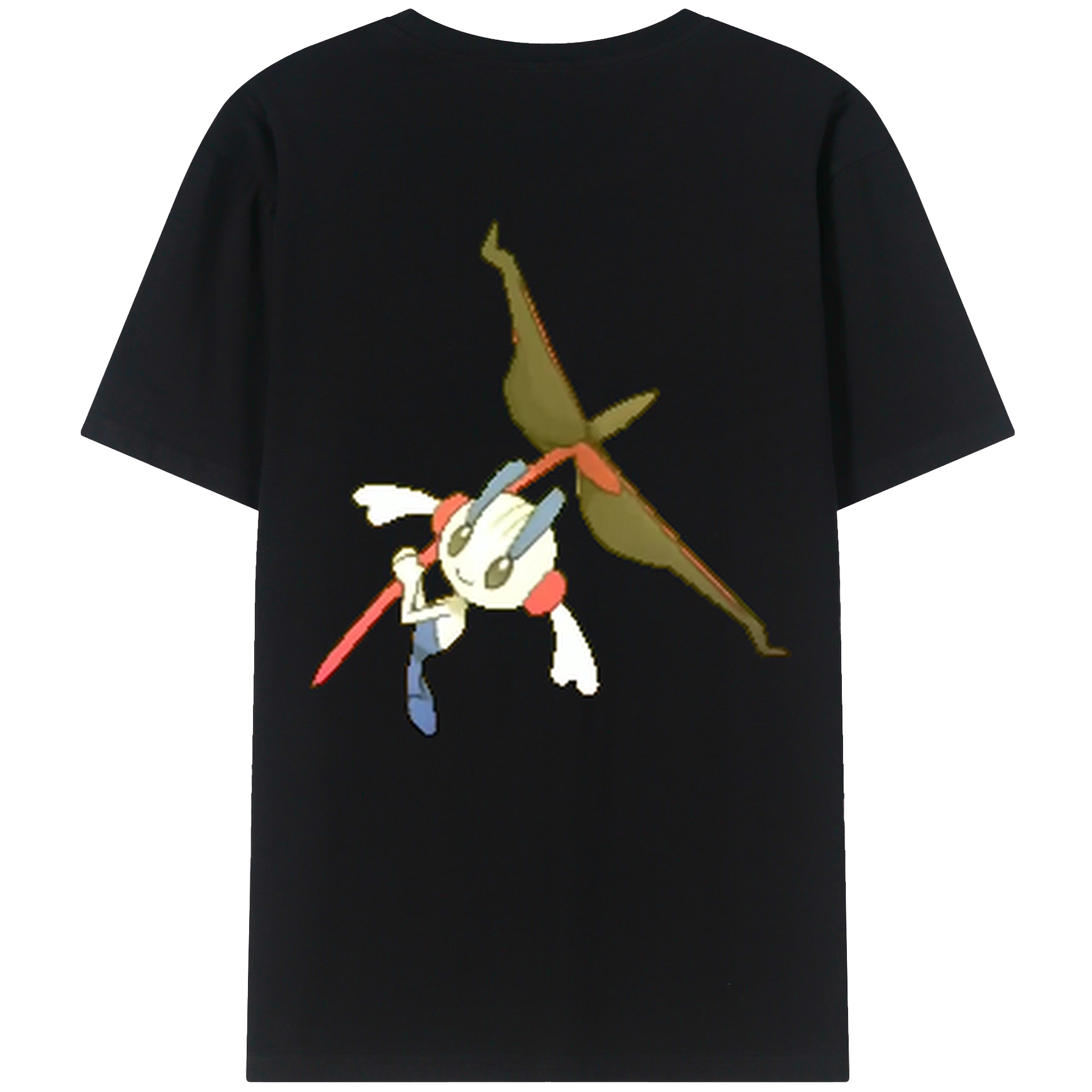 （画像用） ポケットモンスター Pokémon 綿100％ メンズ半袖Tシャツ（バックプリント） 通気性