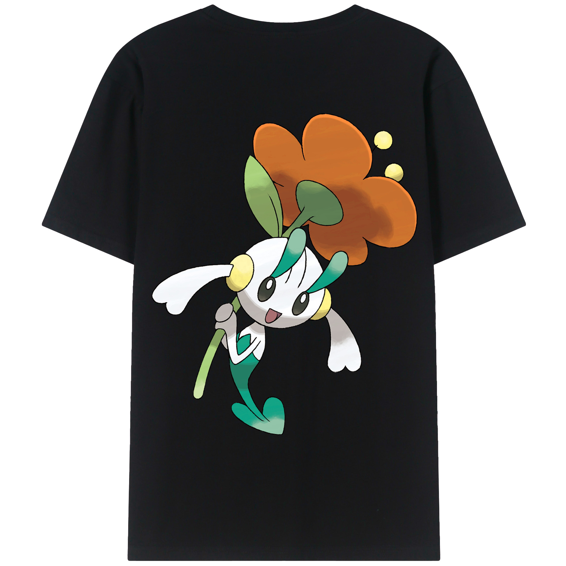 （画像用） ポケットモンスター Pokémon 綿100％ メンズ半袖Tシャツ（バックプリント） 通気性