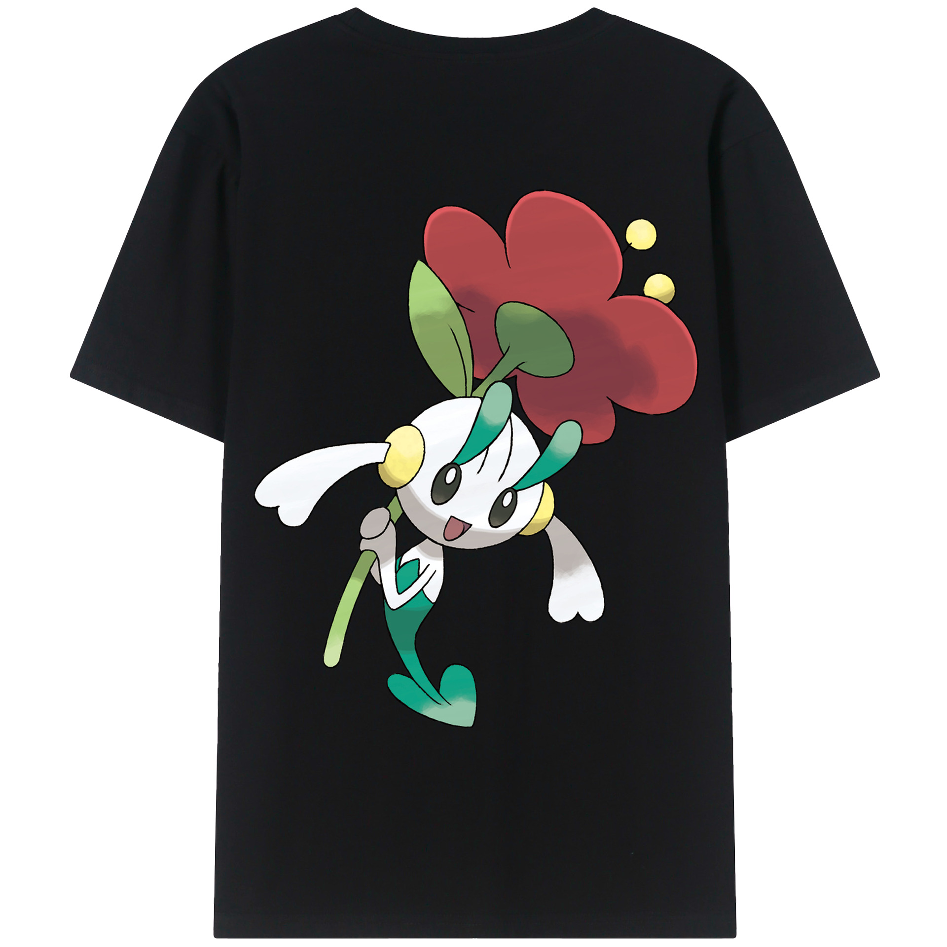 （画像用） ポケットモンスター Pokémon 綿100％ メンズ半袖Tシャツ（バックプリント） 通気性