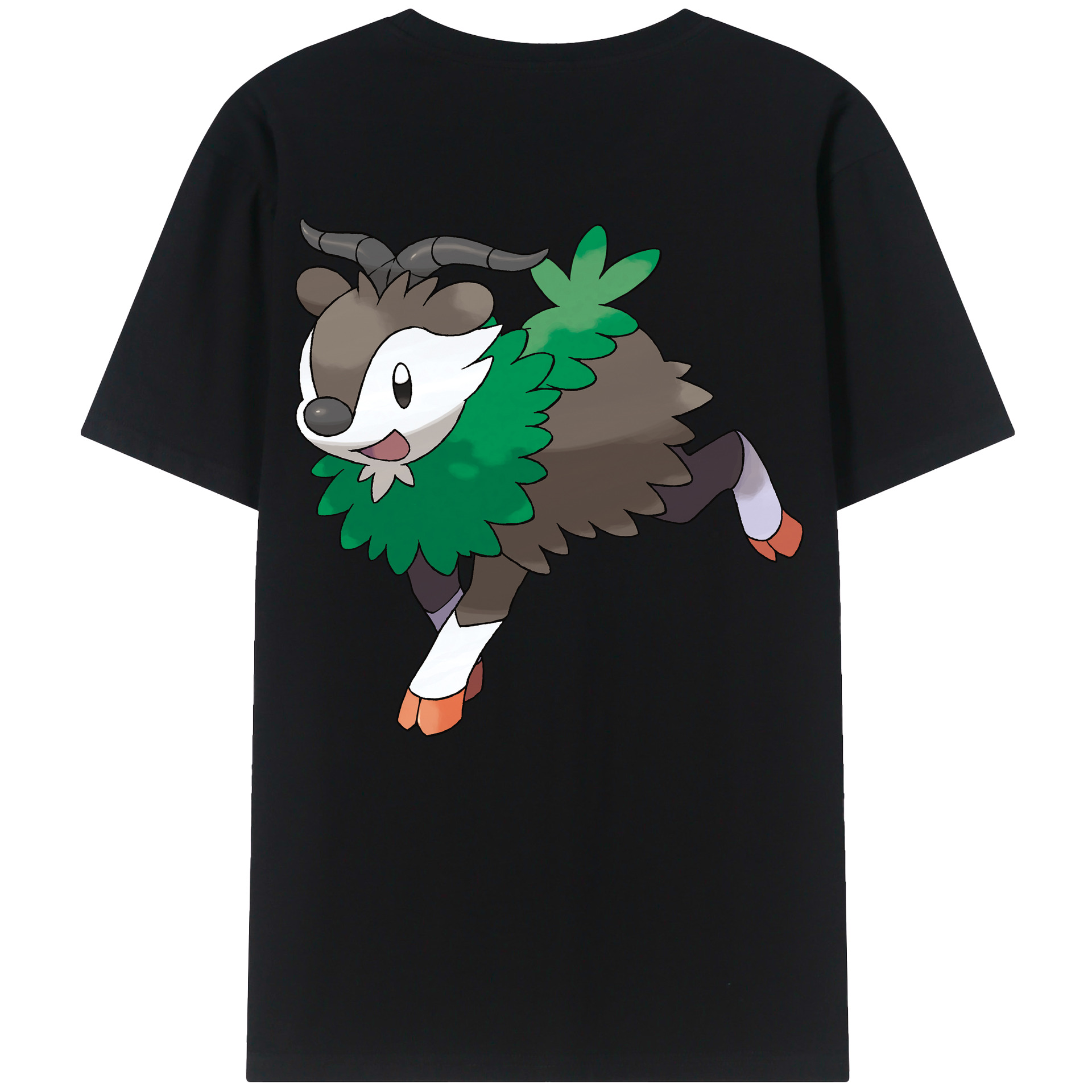 （画像用） ポケットモンスター Pokémon 綿100％ メンズ半袖Tシャツ（バックプリント） 通気性