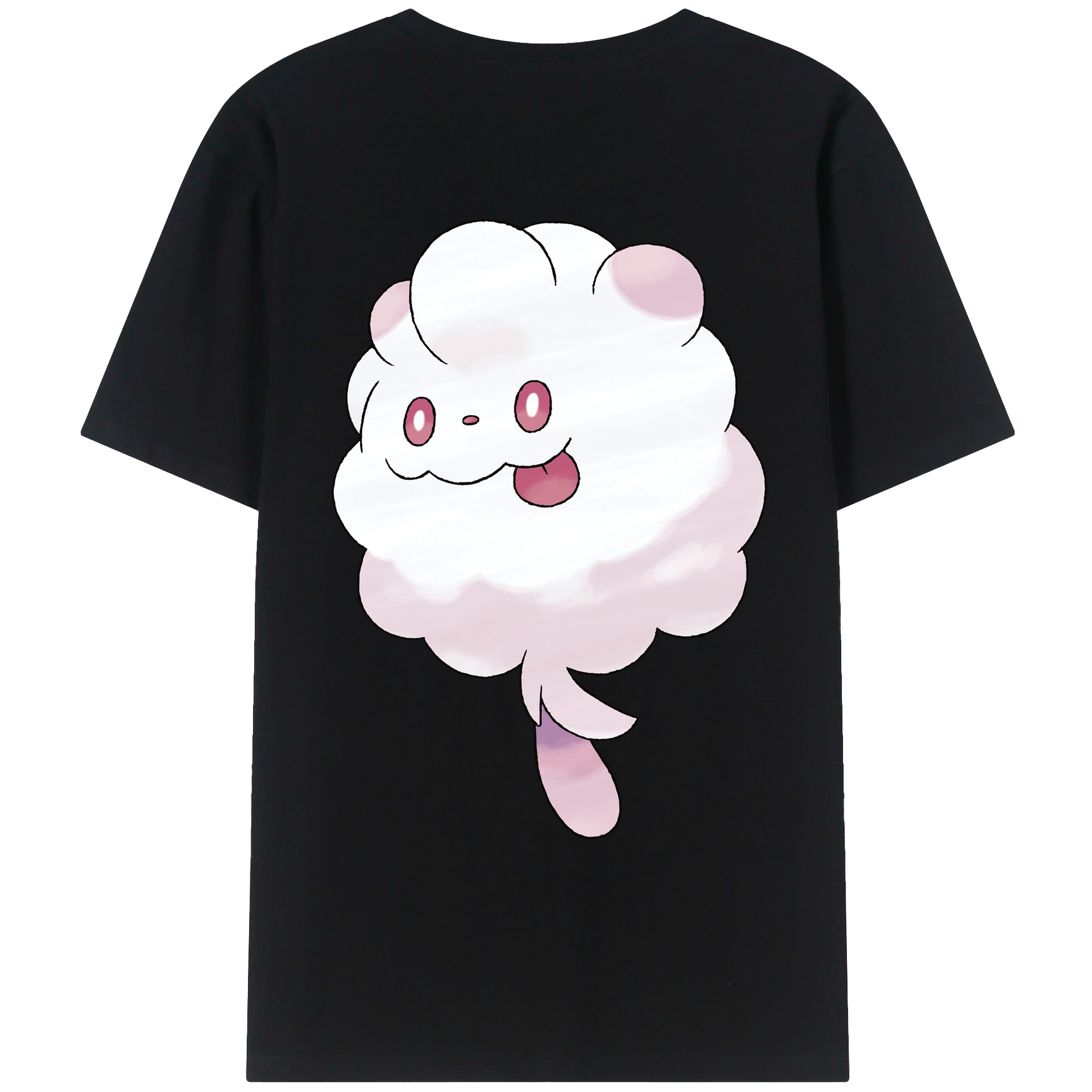（画像用） ポケットモンスター Pokémon 綿100％ メンズ半袖Tシャツ（バックプリント） 通気性