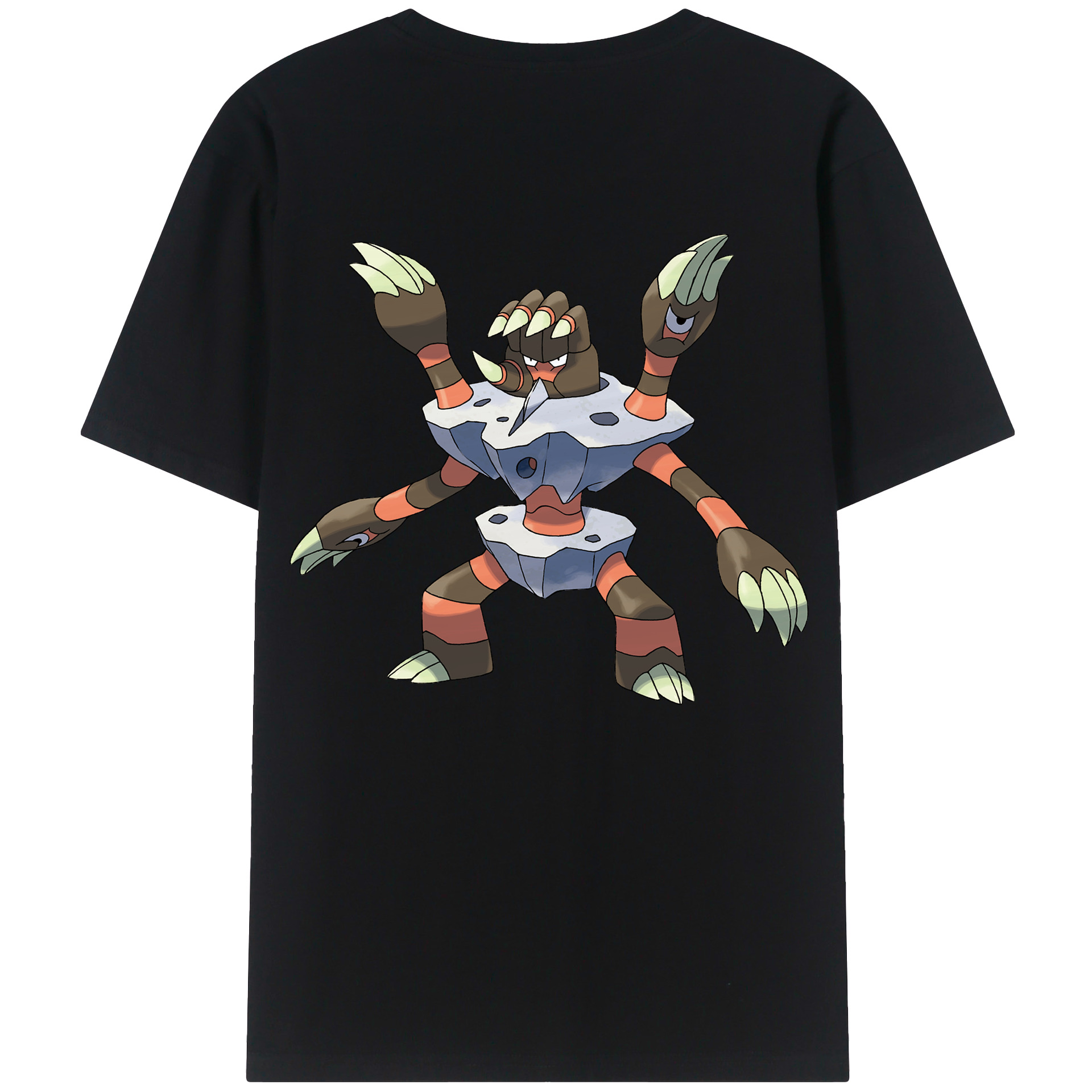 （画像用） ポケットモンスター Pokémon 綿100％ メンズ半袖Tシャツ（バックプリント） 通気性