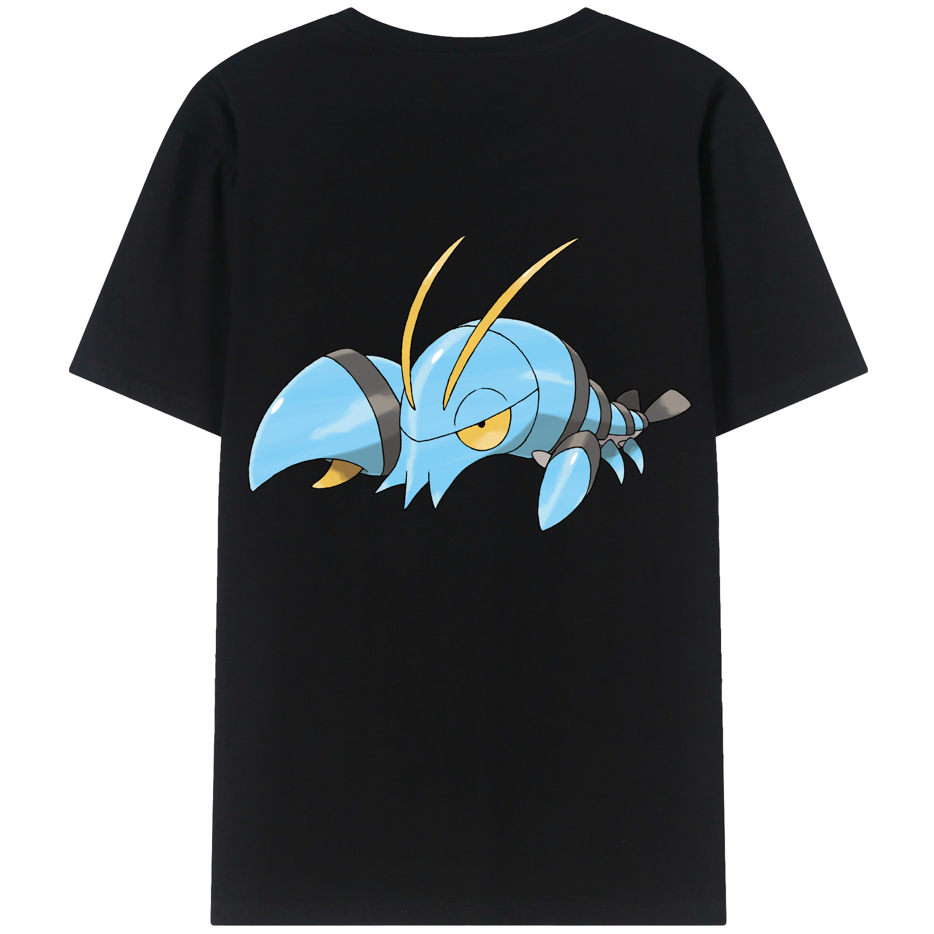 （画像用） ポケットモンスター Pokémon 綿100％ メンズ半袖Tシャツ（バックプリント） 通気性