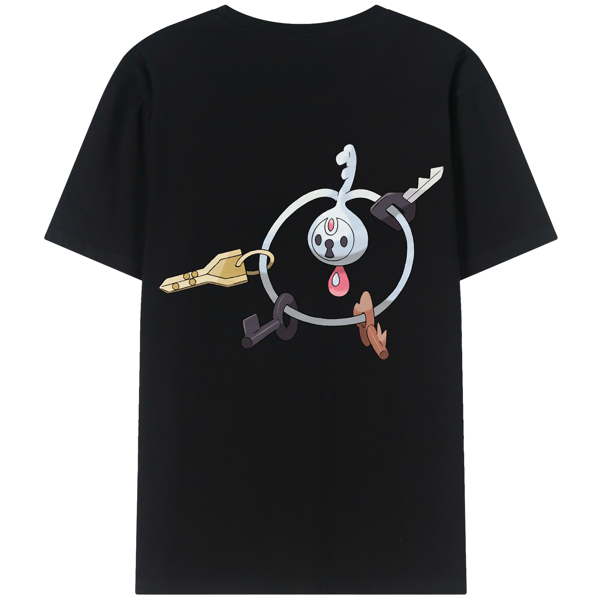 （画像用） ポケットモンスター Pokémon 綿100％ メンズ半袖Tシャツ（バックプリント） 通気性