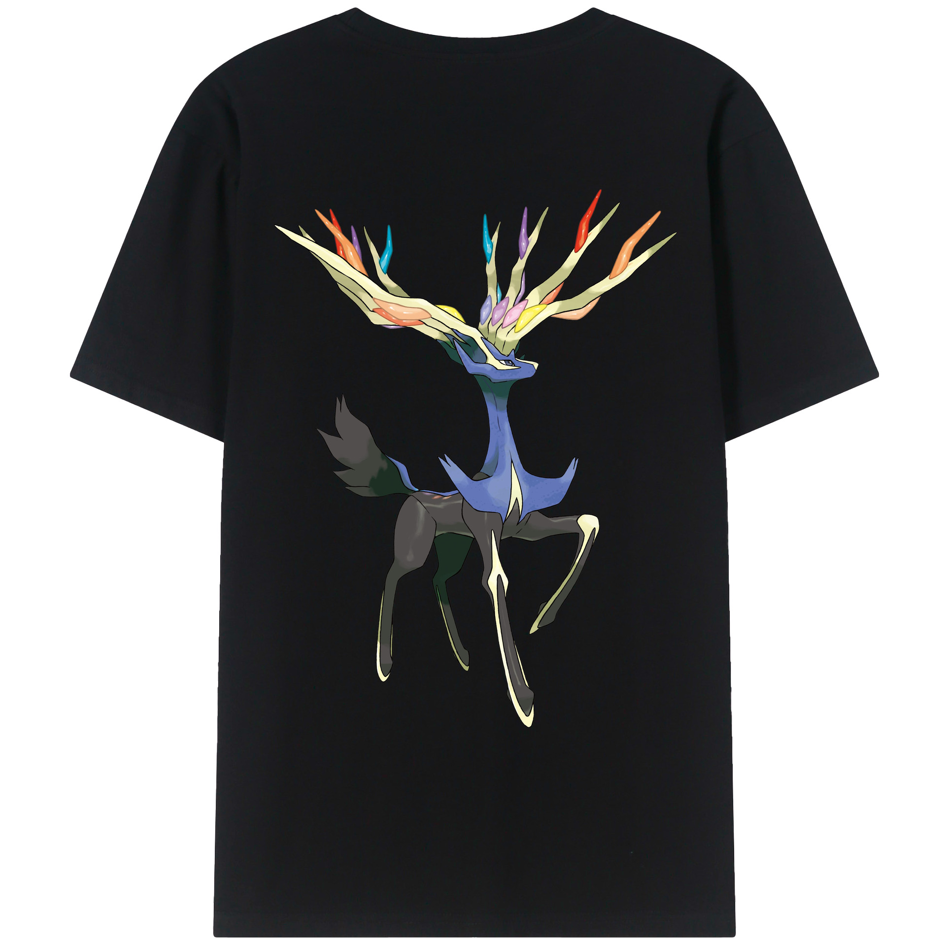 （画像用） ポケットモンスター Pokémon 綿100％ メンズ半袖Tシャツ（バックプリント） 通気性