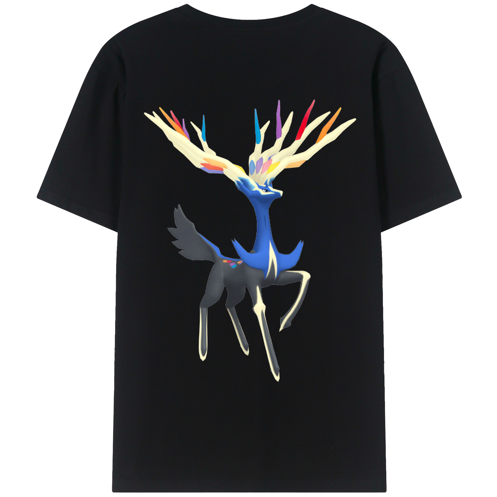 （画像用） ポケットモンスター Pokémon 綿100％ メンズ半袖Tシャツ（バックプリント） 通気性