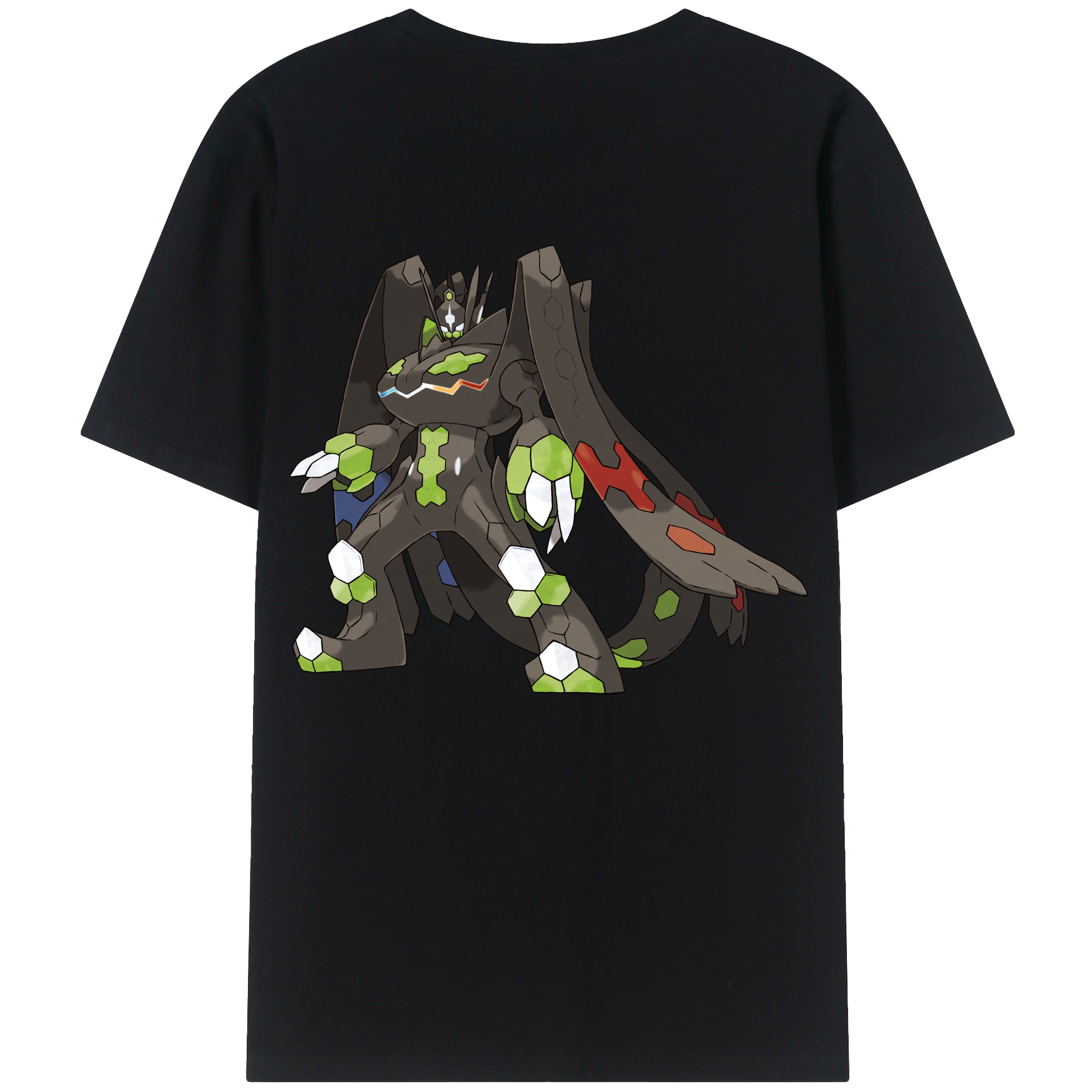 （画像用） ポケットモンスター Pokémon 綿100％ メンズ半袖Tシャツ（バックプリント） 通気性
