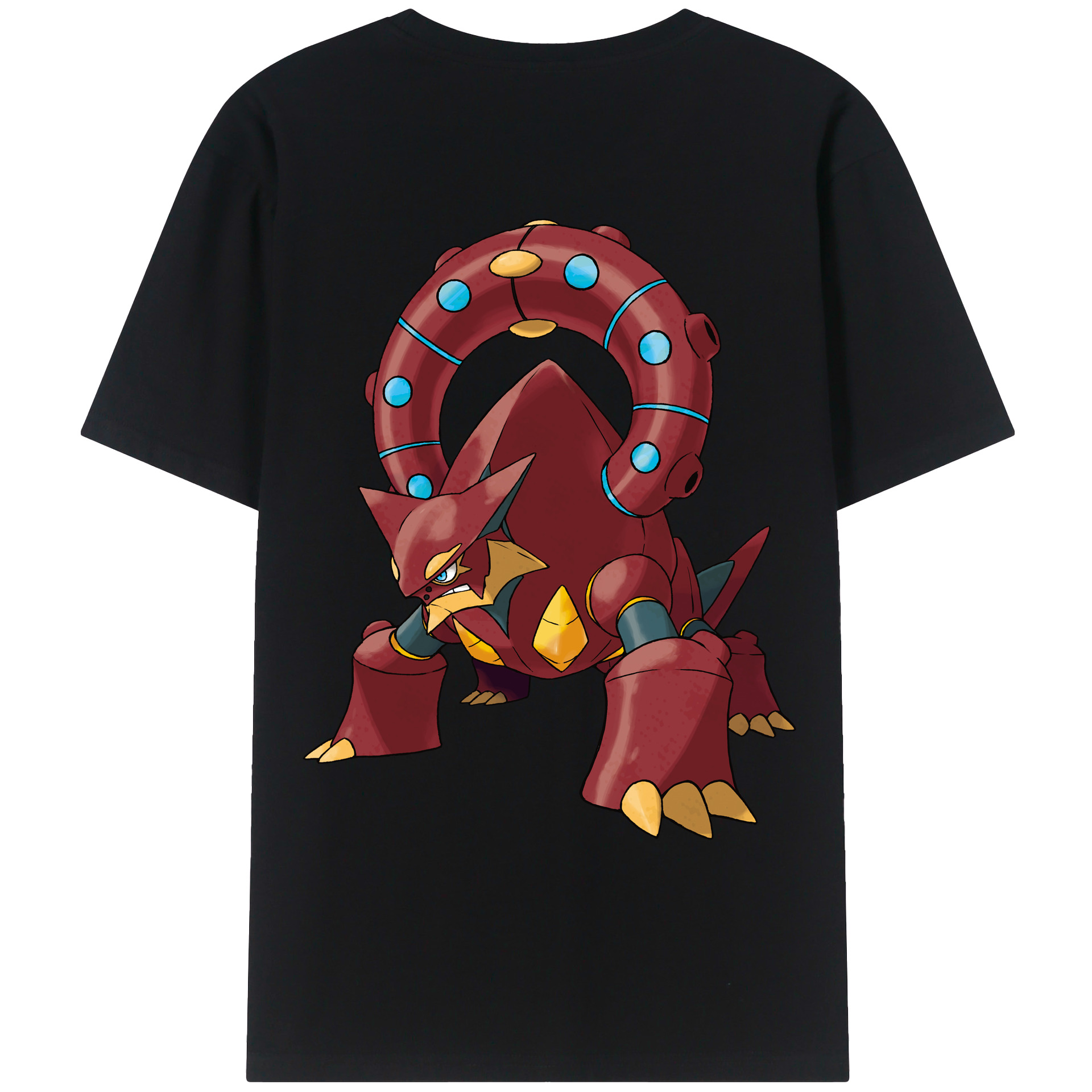 （画像用） ポケットモンスター Pokémon 綿100％ メンズ半袖Tシャツ（バックプリント） 通気性