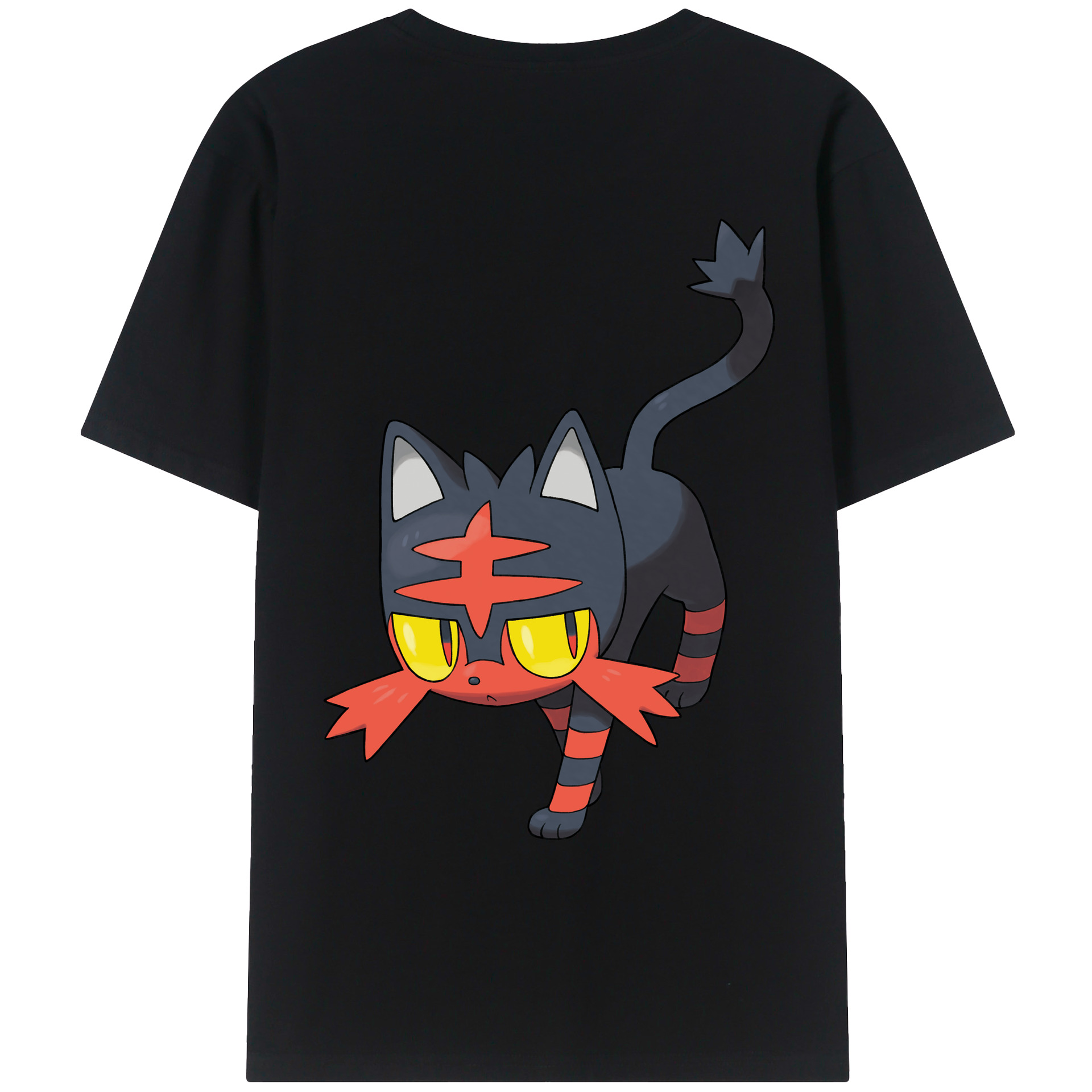 （画像用） ポケットモンスター Pokémon 綿100％ メンズ半袖Tシャツ（バックプリント） 通気性