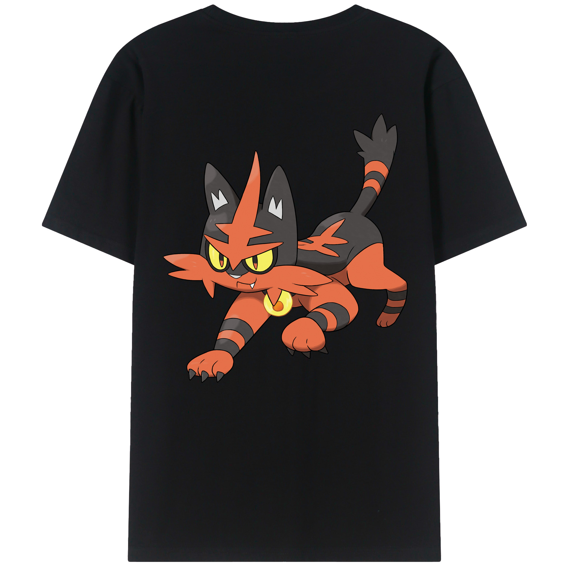 （画像用） ポケットモンスター Pokémon 綿100％ メンズ半袖Tシャツ（バックプリント） 通気性