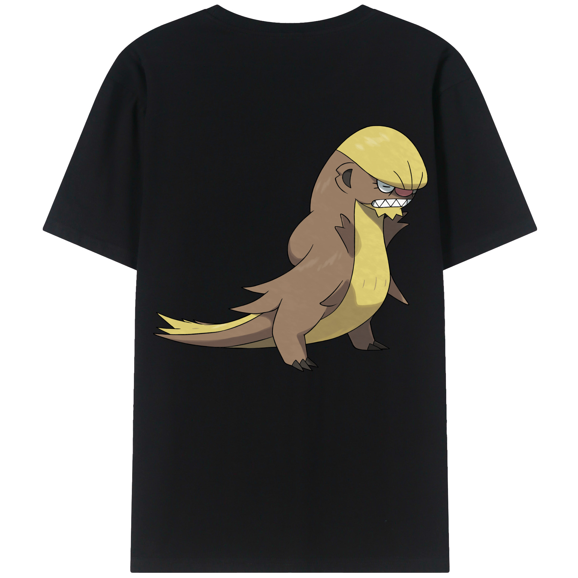 （画像用） ポケットモンスター Pokémon 綿100％ メンズ半袖Tシャツ（バックプリント） 通気性