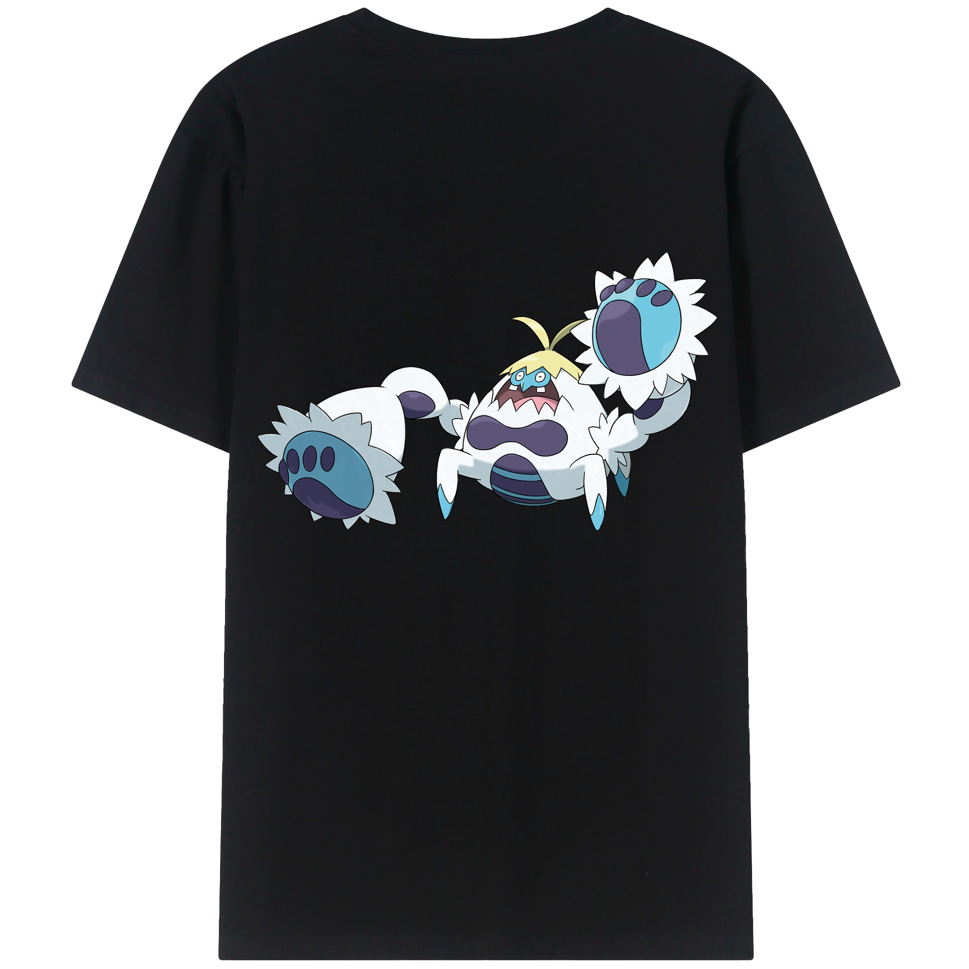 （画像用） ポケットモンスター Pokémon 綿100％ メンズ半袖Tシャツ（バックプリント） 通気性