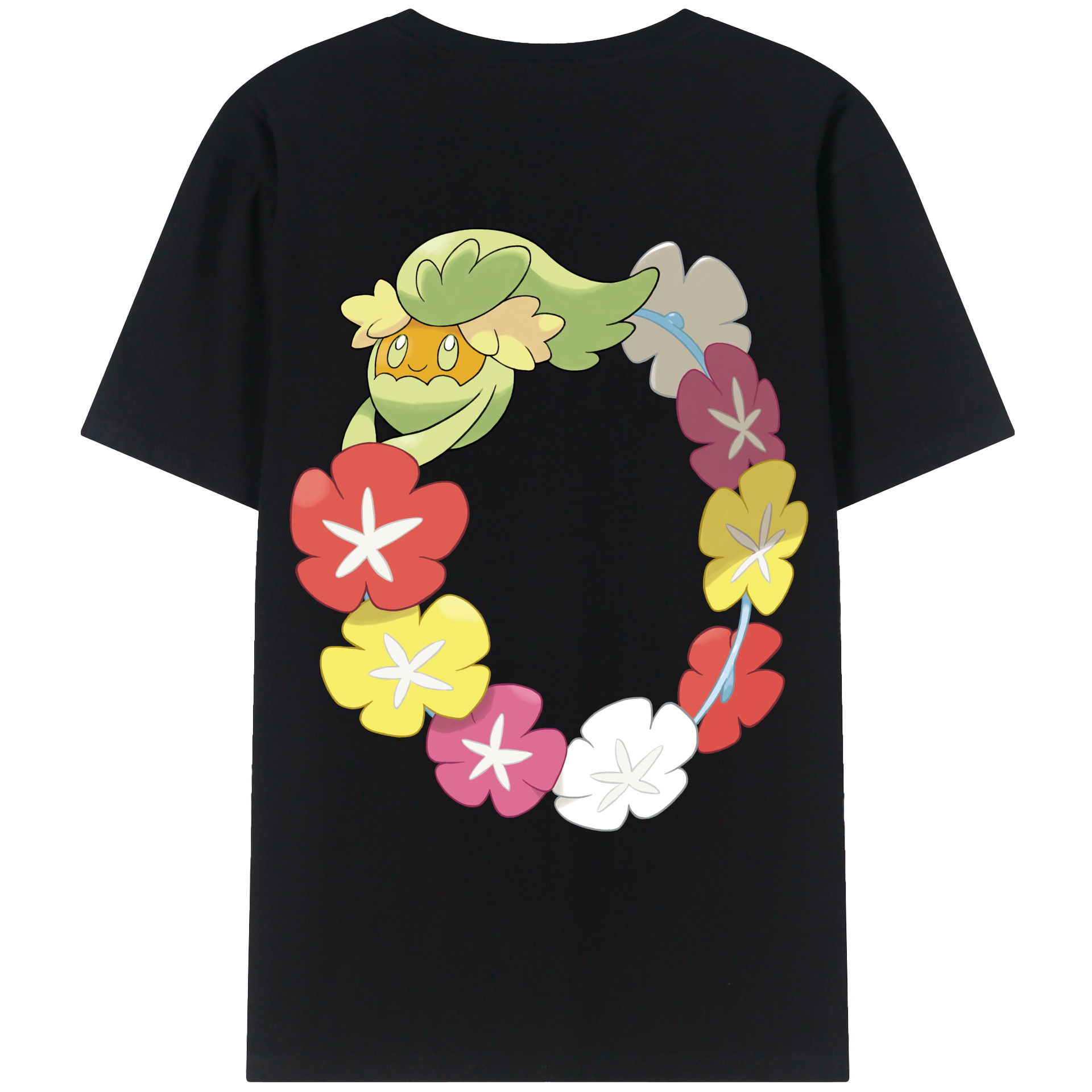 （画像用） ポケットモンスター Pokémon 綿100％ メンズ半袖Tシャツ（バックプリント） 通気性