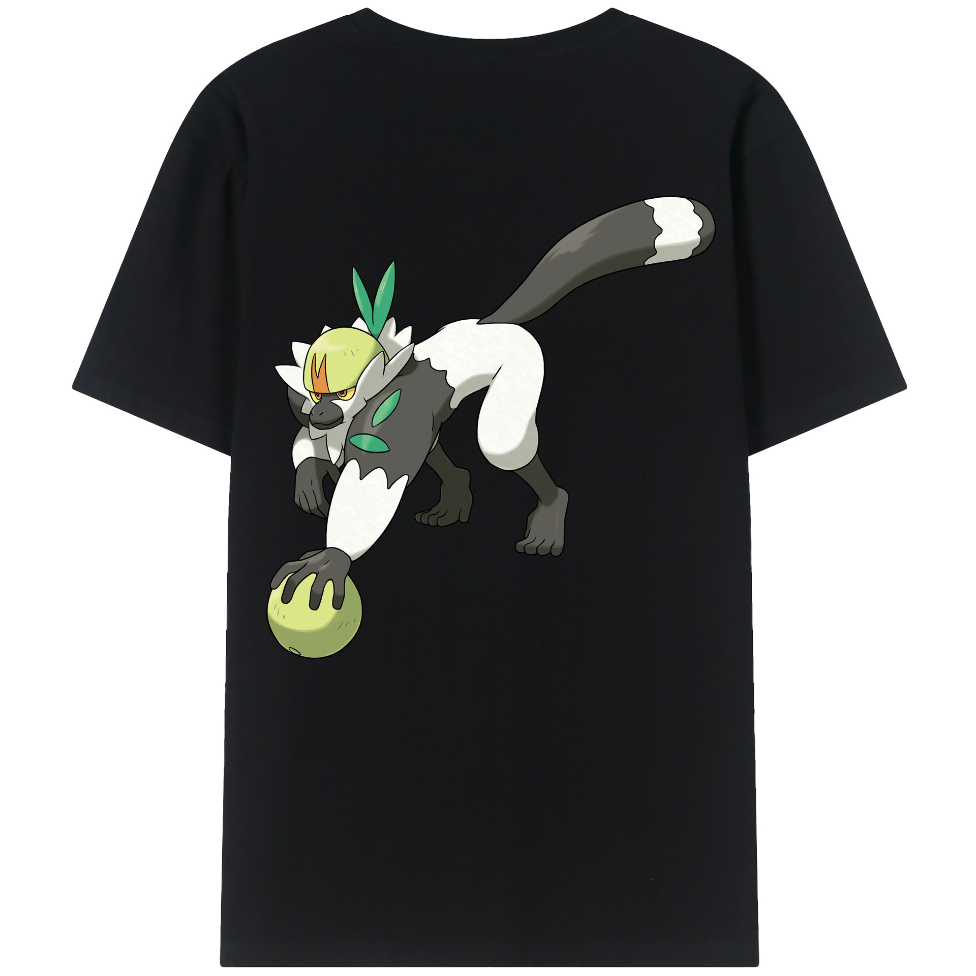 （画像用） ポケットモンスター Pokémon 綿100％ メンズ半袖Tシャツ（バックプリント） 通気性