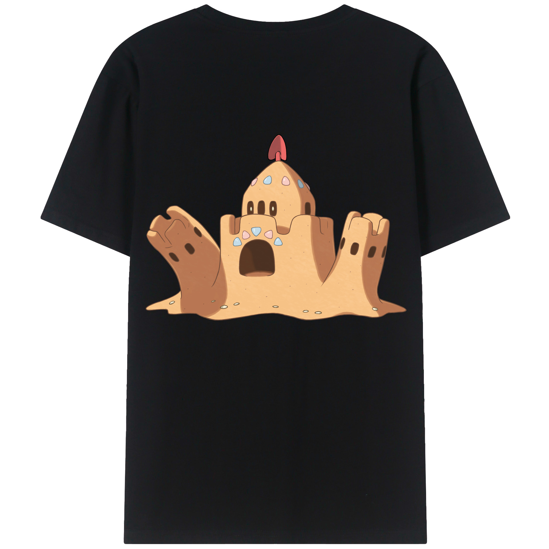 （画像用） ポケットモンスター Pokémon 綿100％ メンズ半袖Tシャツ（バックプリント） 通気性