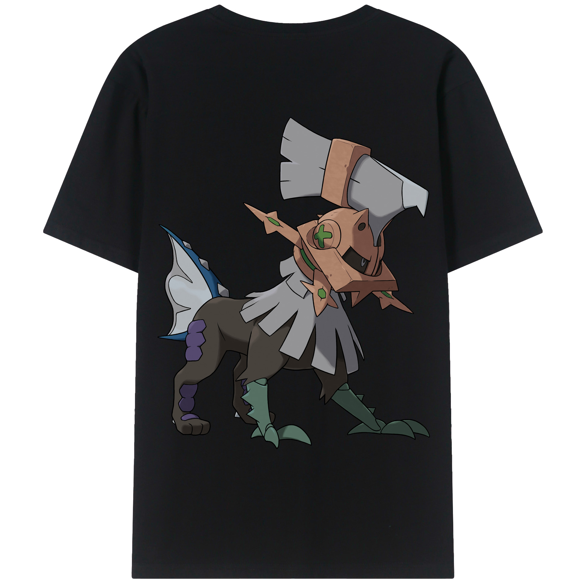 （画像用） ポケットモンスター Pokémon 綿100％ メンズ半袖Tシャツ（バックプリント） 通気性