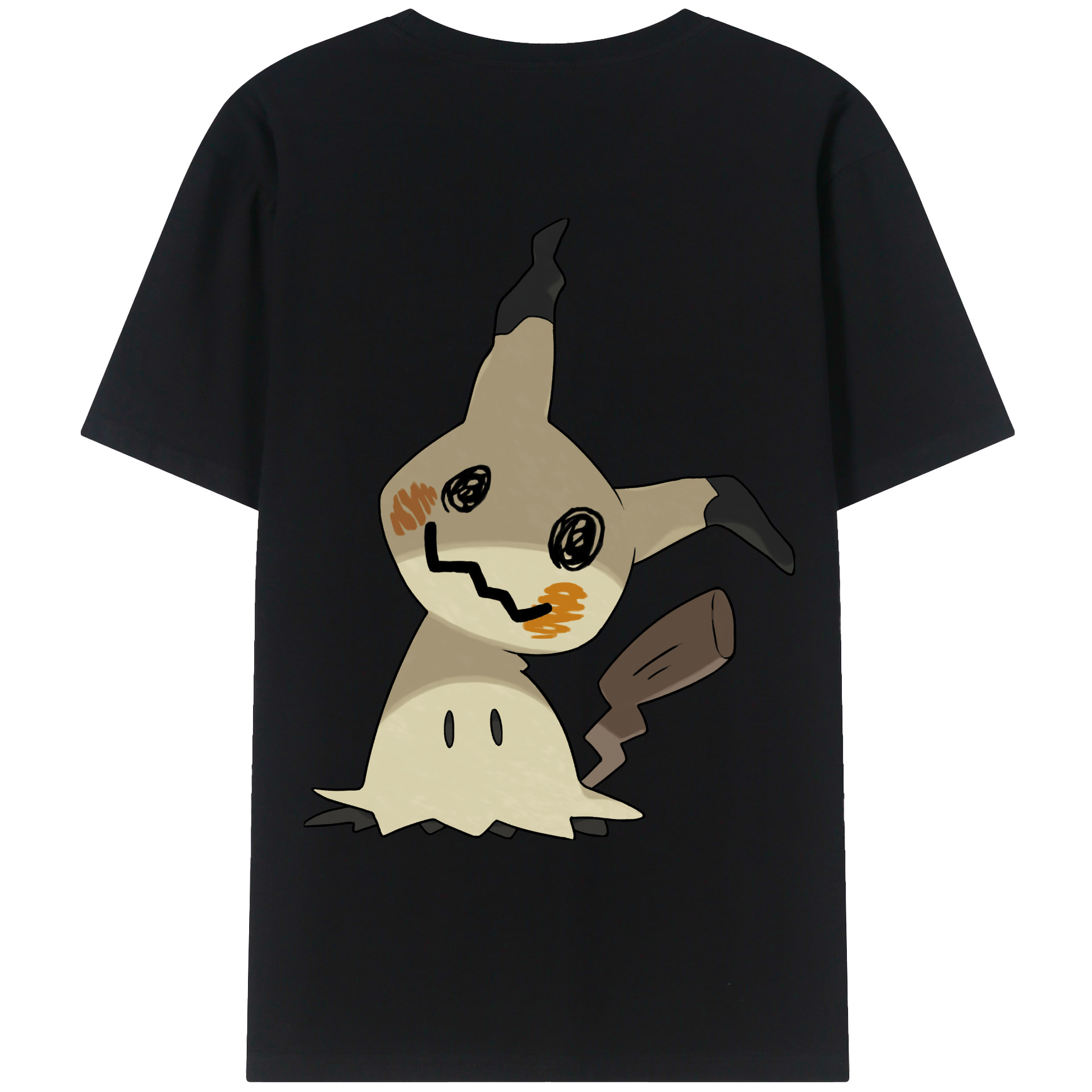 （画像用） ポケットモンスター Pokémon 綿100％ メンズ半袖Tシャツ（バックプリント） 通気性