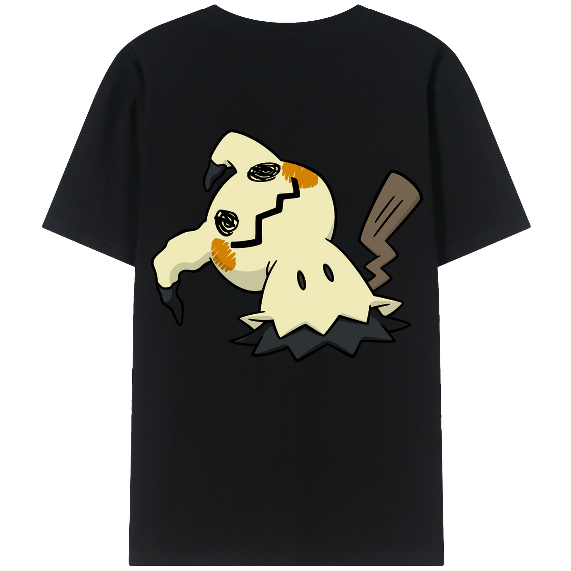 （画像用） ポケットモンスター Pokémon 綿100％ メンズ半袖Tシャツ（バックプリント） 通気性