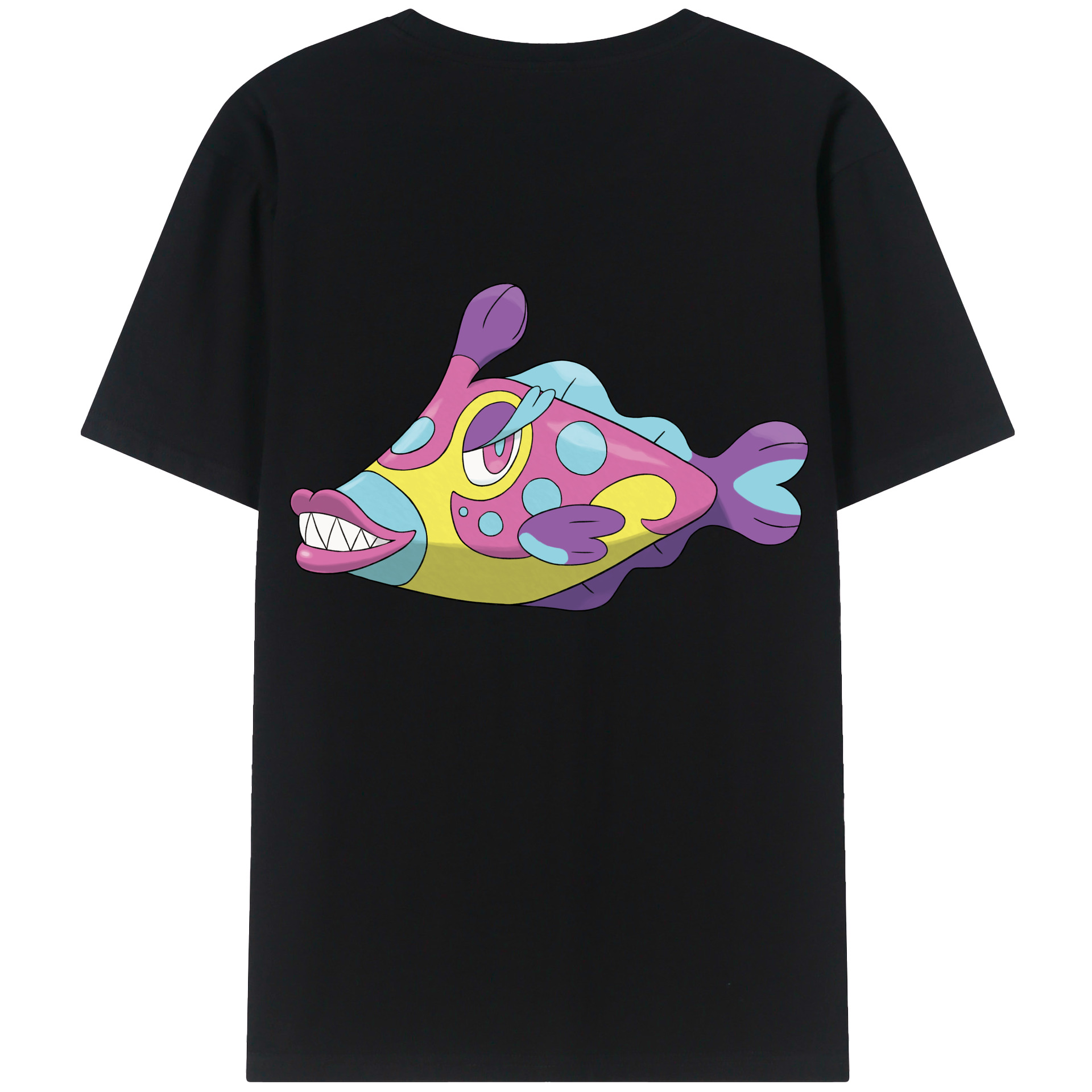 （画像用） ポケットモンスター Pokémon 綿100％ メンズ半袖Tシャツ（バックプリント） 通気性