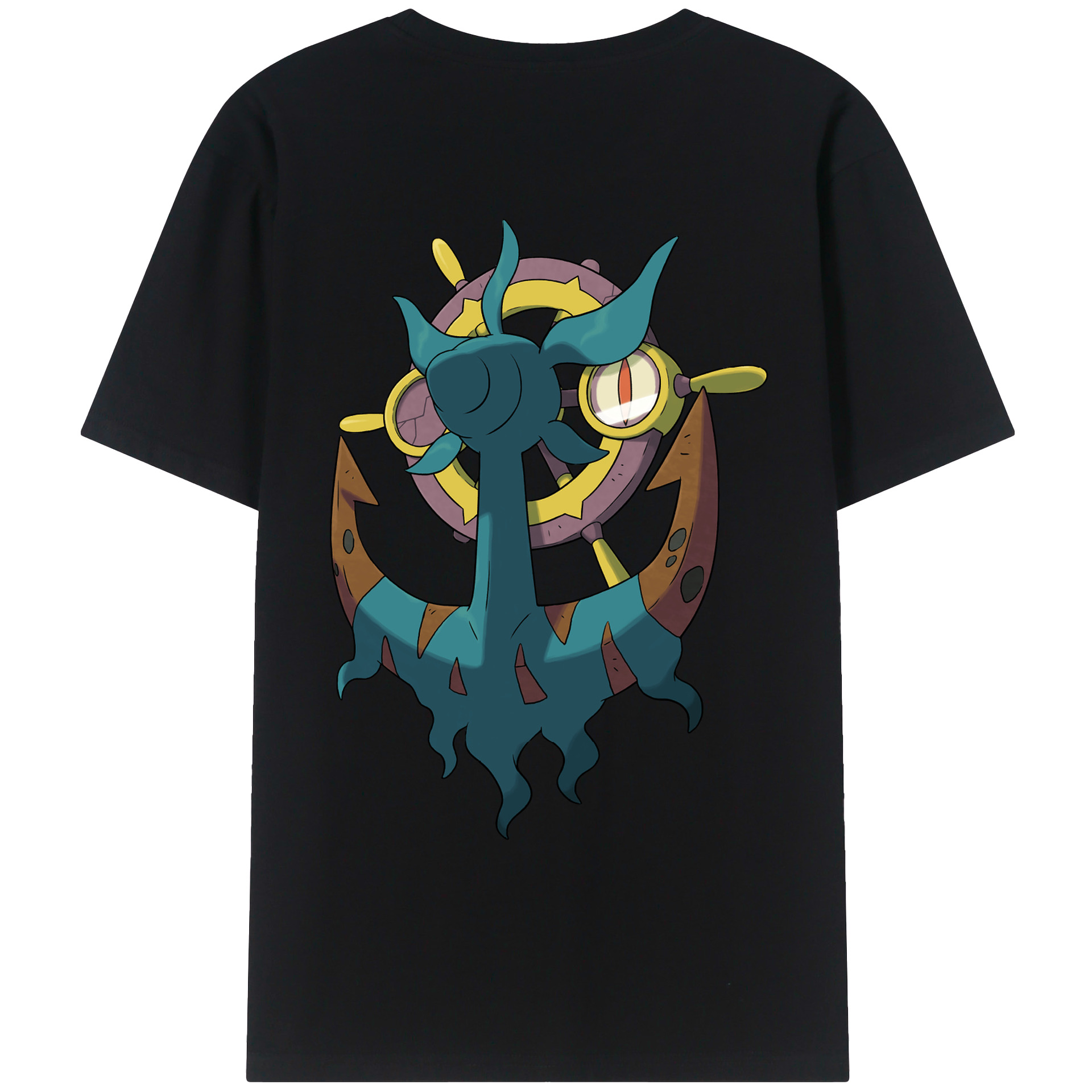 （画像用） ポケットモンスター Pokémon 綿100％ メンズ半袖Tシャツ（バックプリント） 通気性