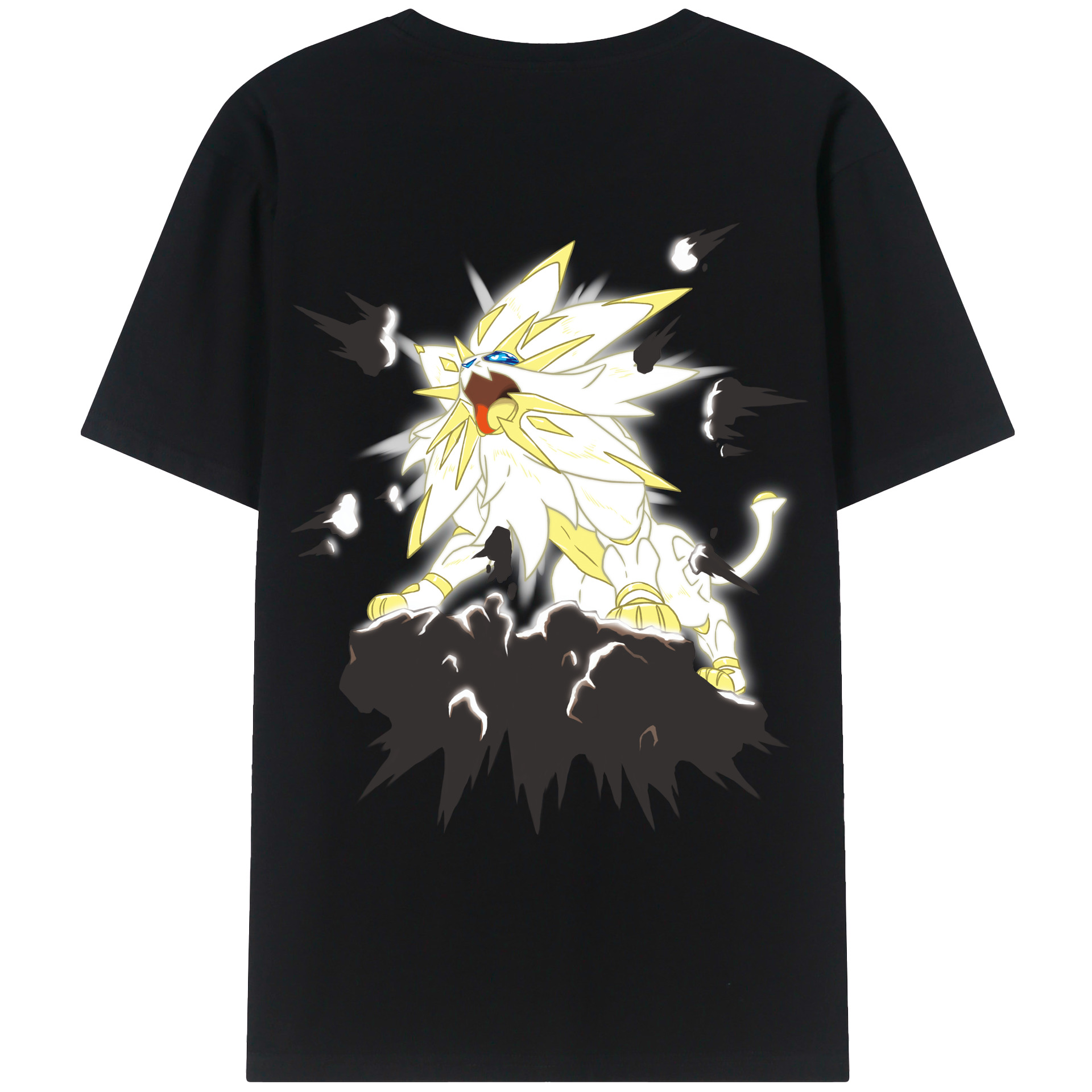（画像用） ポケットモンスター Pokémon 綿100％ メンズ半袖Tシャツ（バックプリント） 通気性