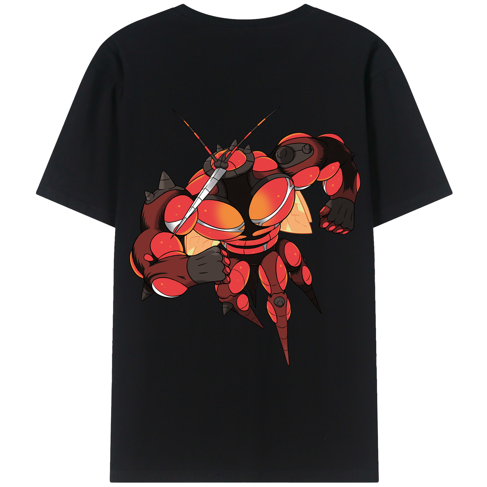 （画像用） ポケットモンスター Pokémon 綿100％ メンズ半袖Tシャツ（バックプリント） 通気性