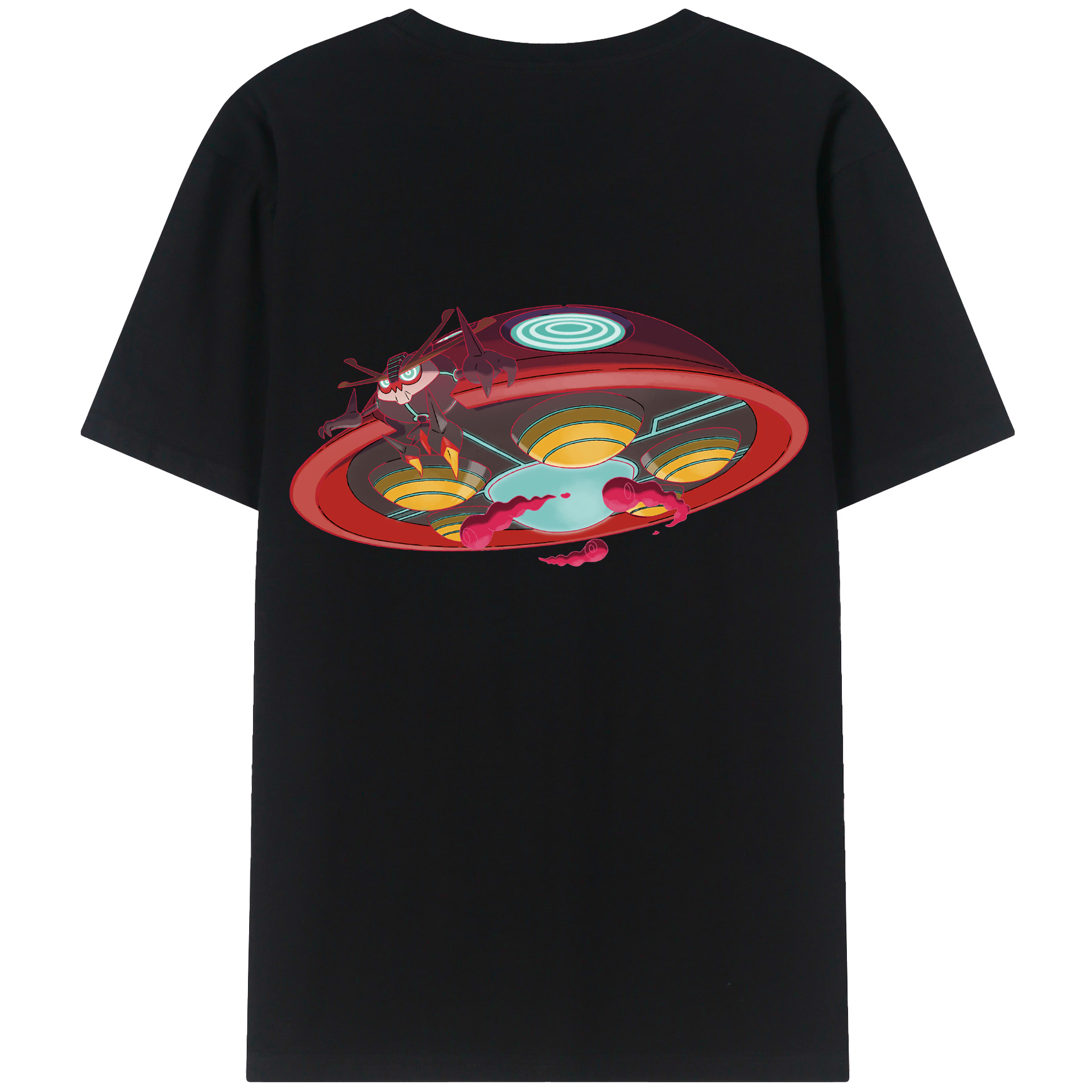 （画像用） ポケットモンスター Pokémon 綿100％ メンズ半袖Tシャツ（バックプリント） 通気性