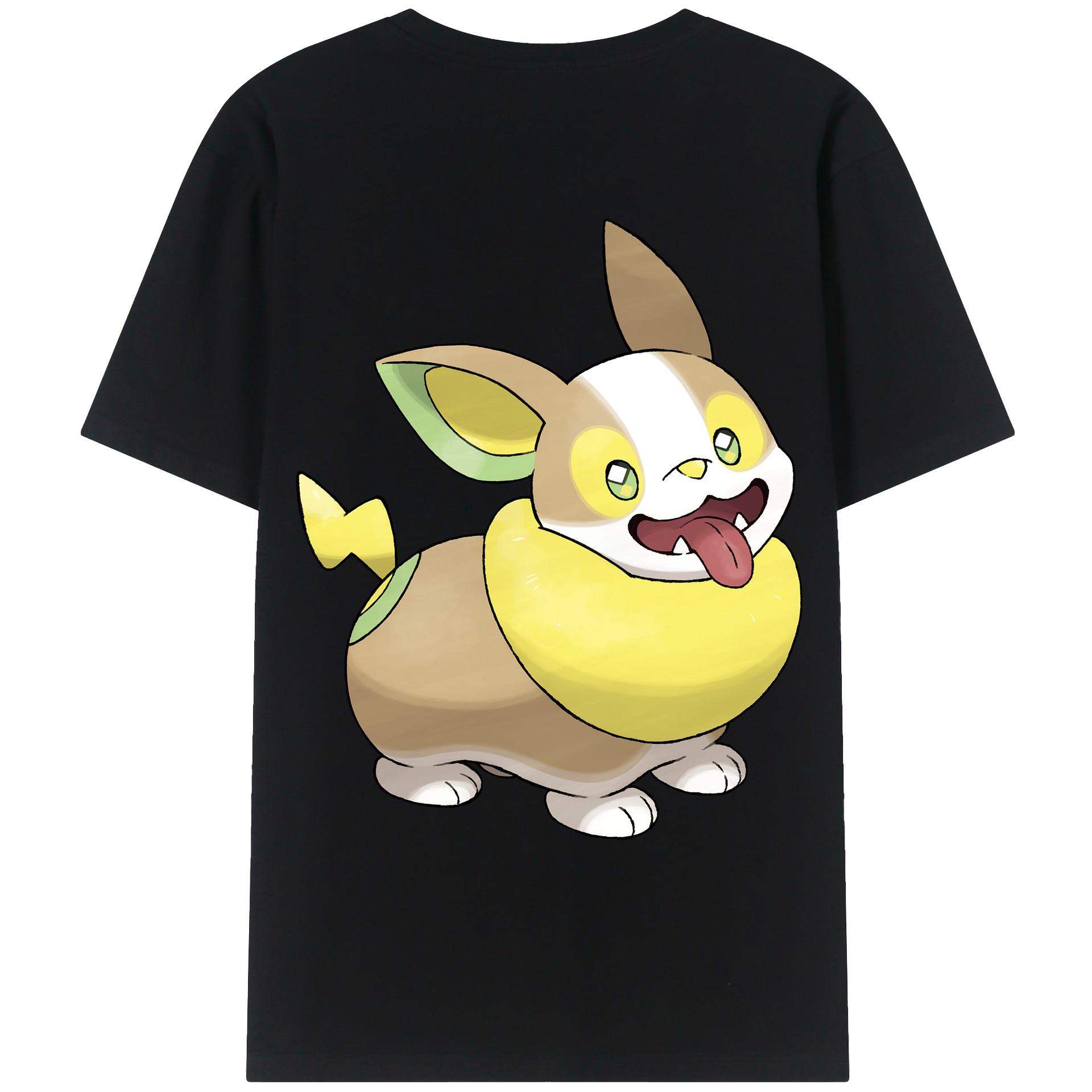 （画像用） ポケットモンスター Pokémon 綿100％ メンズ半袖Tシャツ（バックプリント） 通気性