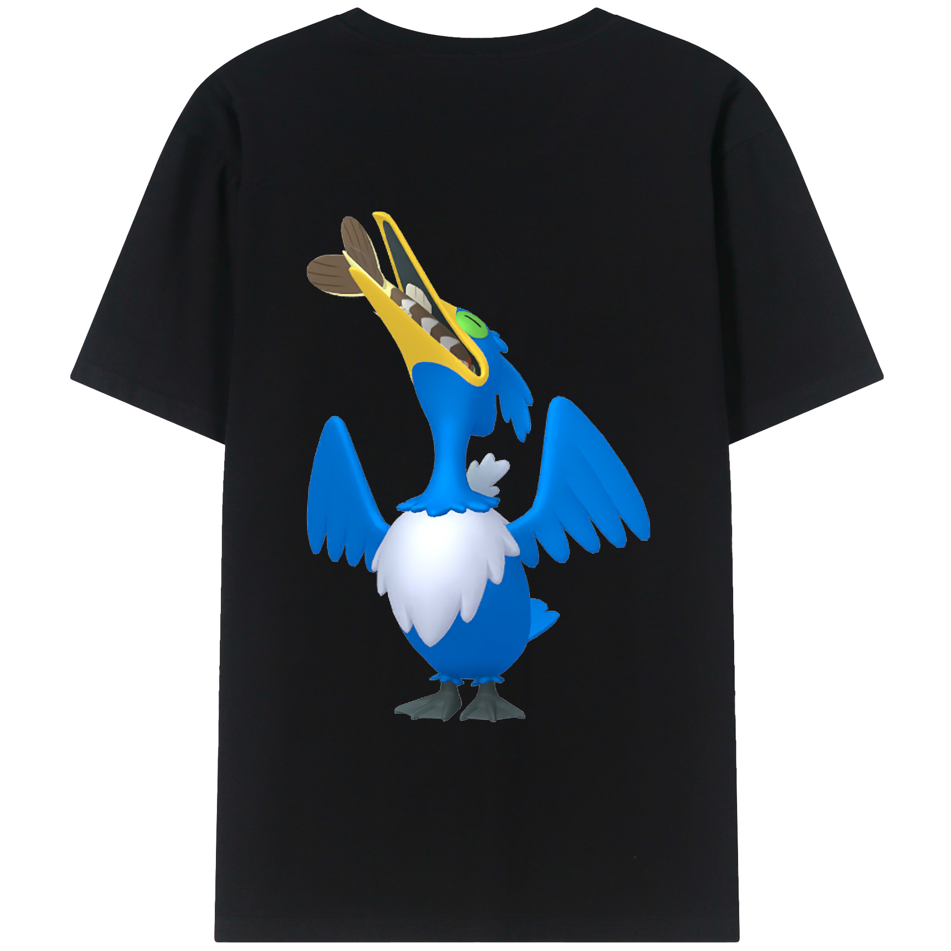（画像用） ポケットモンスター Pokémon 綿100％ メンズ半袖Tシャツ（バックプリント） 通気性