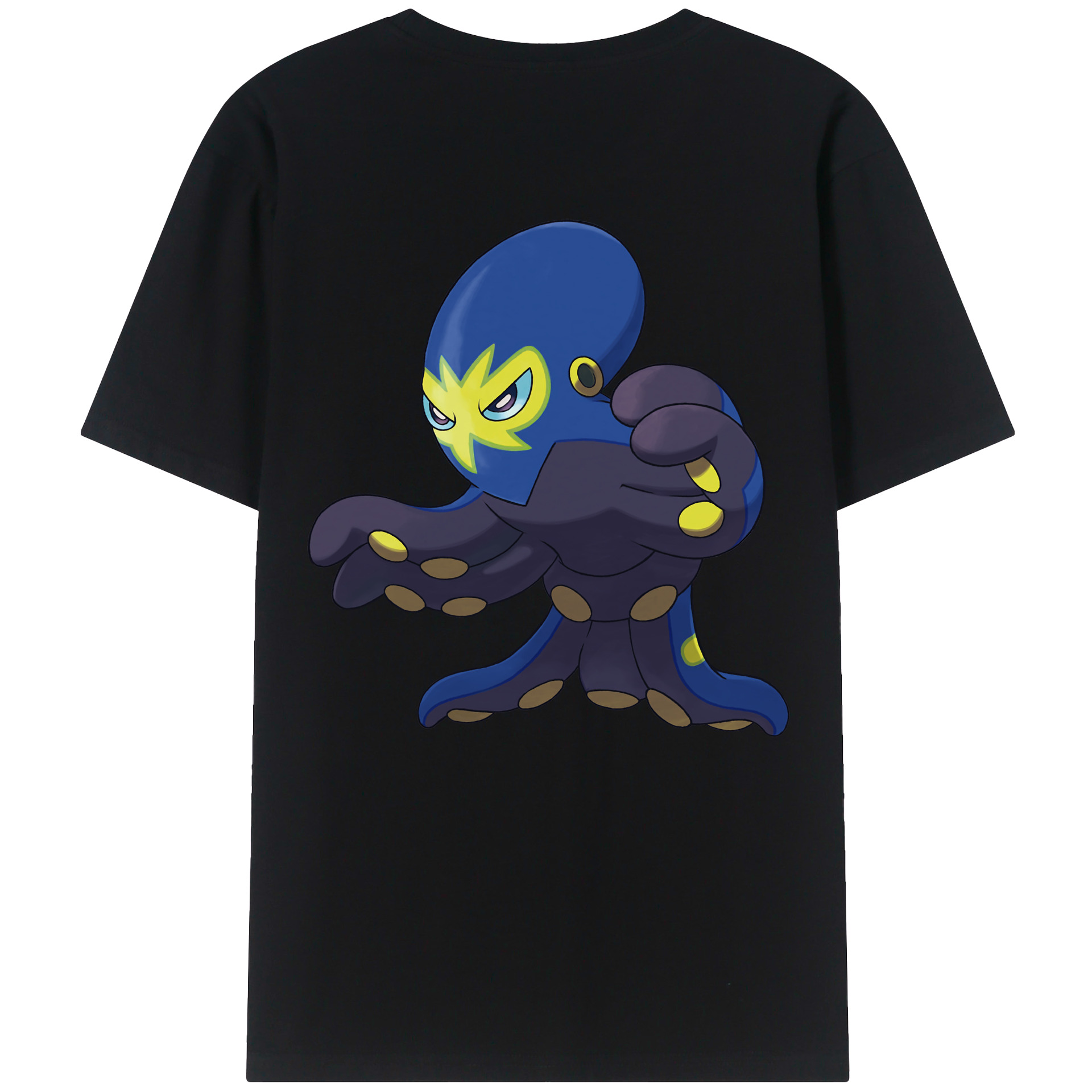 （画像用） ポケットモンスター Pokémon 綿100％ メンズ半袖Tシャツ（バックプリント） 通気性