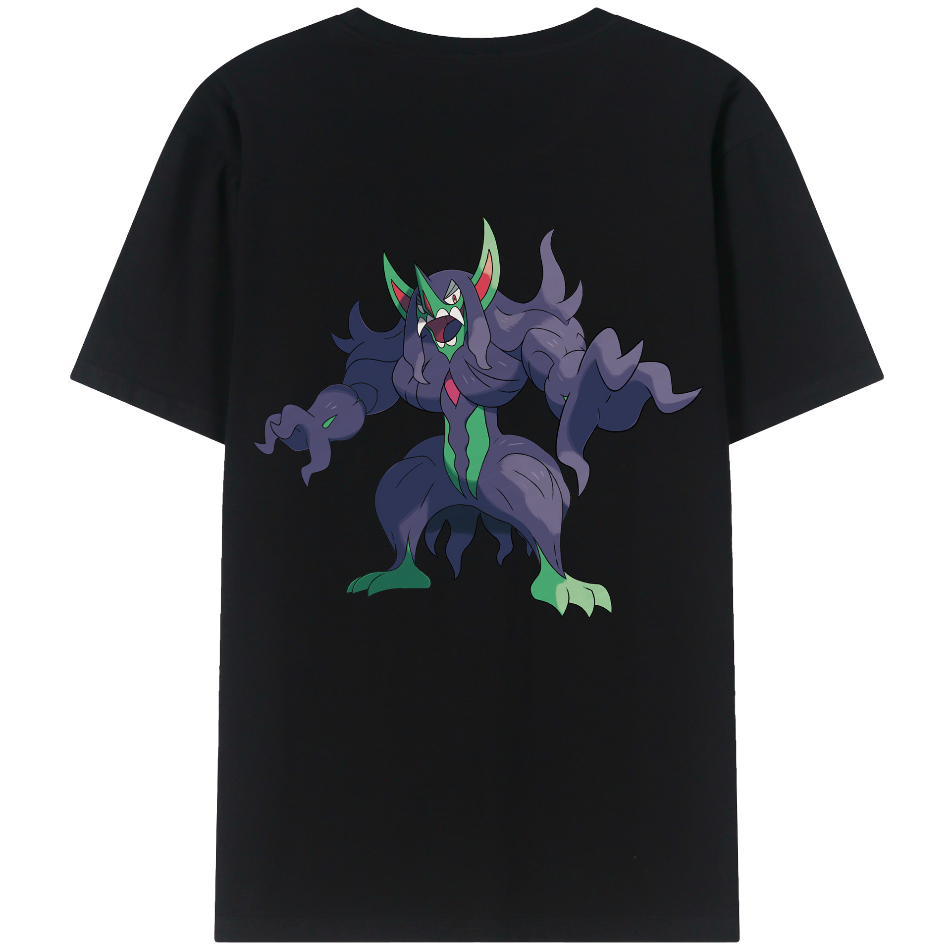 （画像用） ポケットモンスター Pokémon 綿100％ メンズ半袖Tシャツ（バックプリント） 通気性