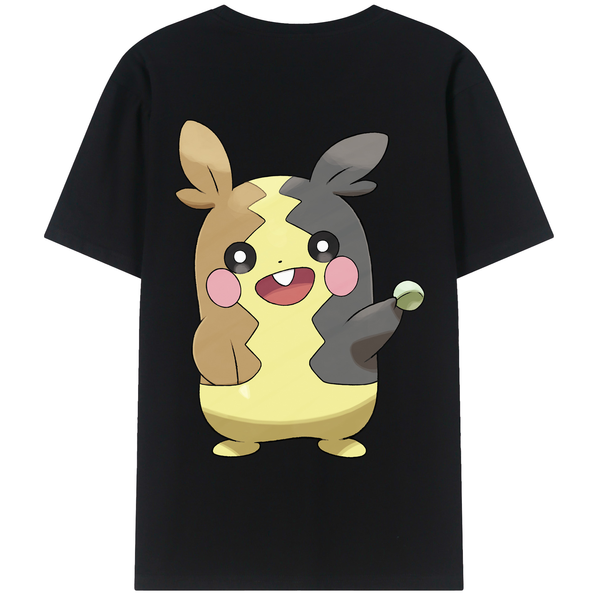 （画像用） ポケットモンスター Pokémon 綿100％ メンズ半袖Tシャツ（バックプリント） 通気性