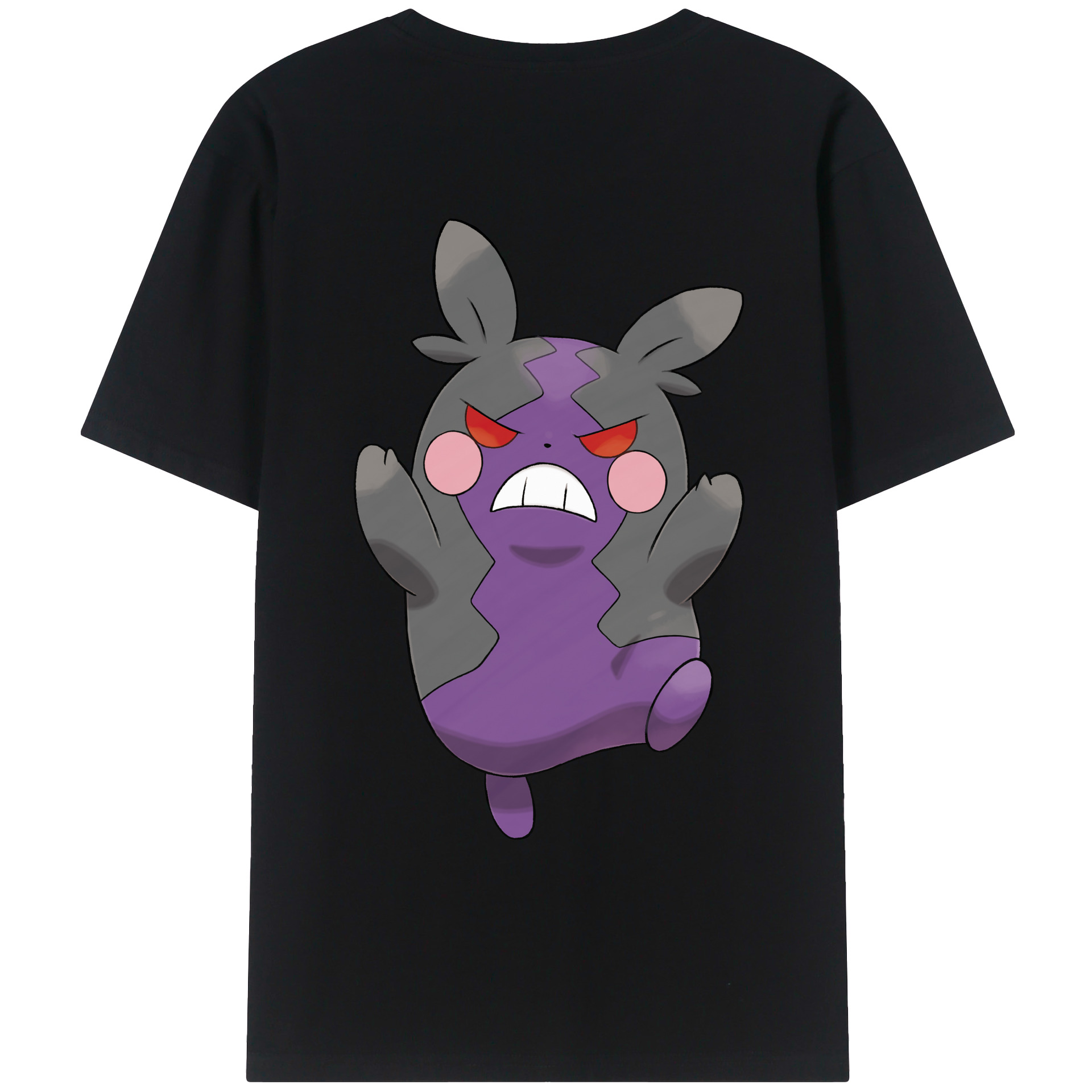 （画像用） ポケットモンスター Pokémon 綿100％ メンズ半袖Tシャツ（バックプリント） 通気性