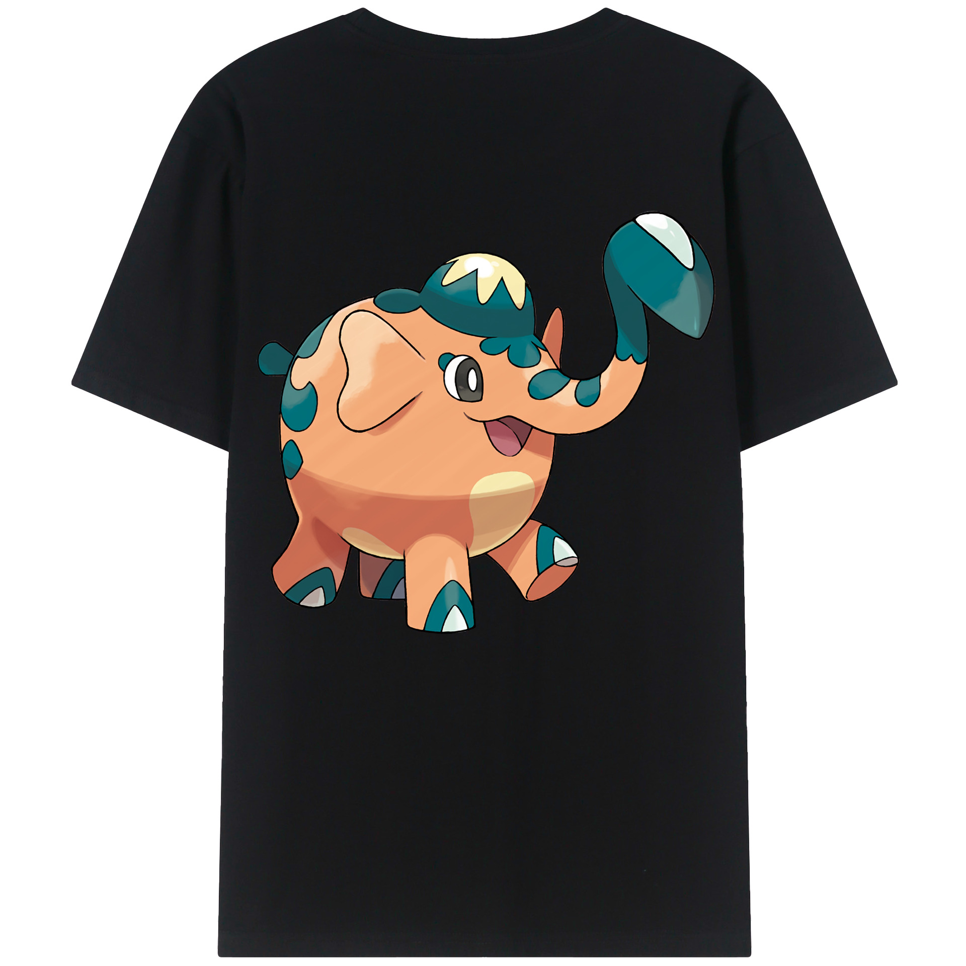 （画像用） ポケットモンスター Pokémon 綿100％ メンズ半袖Tシャツ（バックプリント） 通気性