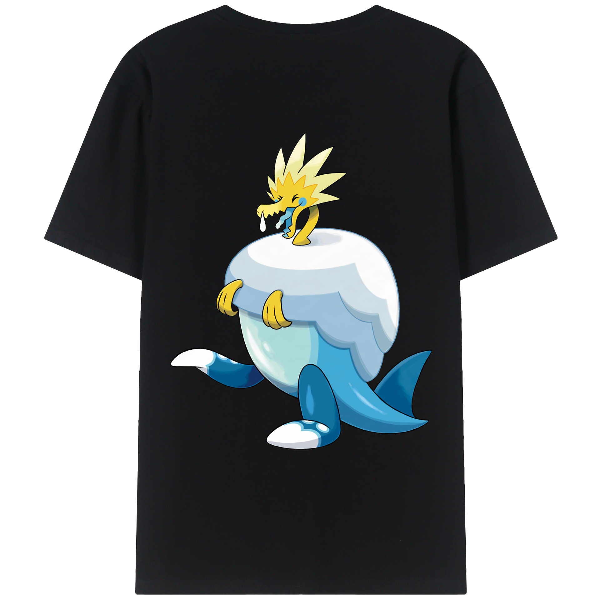 （画像用） ポケットモンスター Pokémon 綿100％ メンズ半袖Tシャツ（バックプリント） 通気性