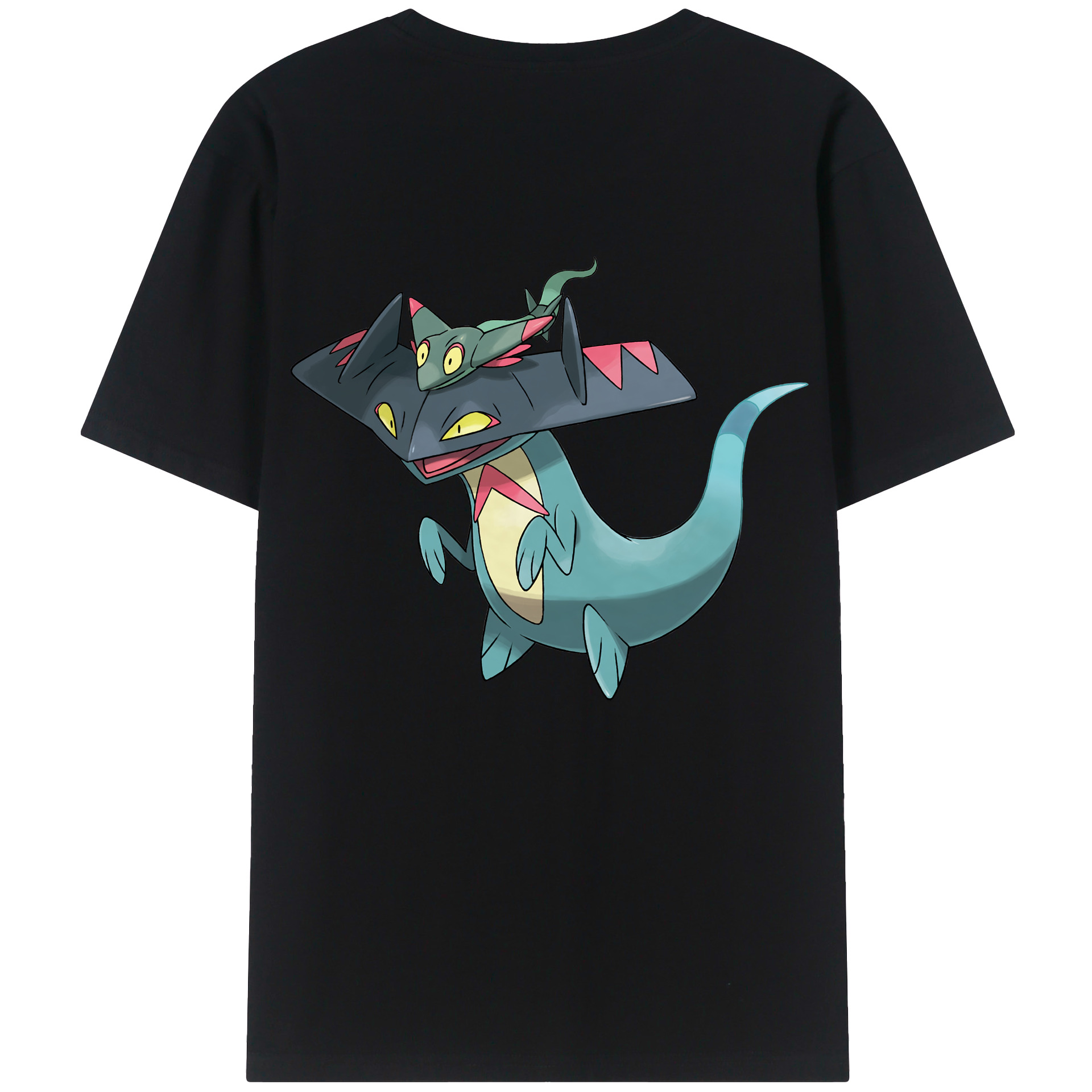 （画像用） ポケットモンスター Pokémon 綿100％ メンズ半袖Tシャツ（バックプリント） 通気性
