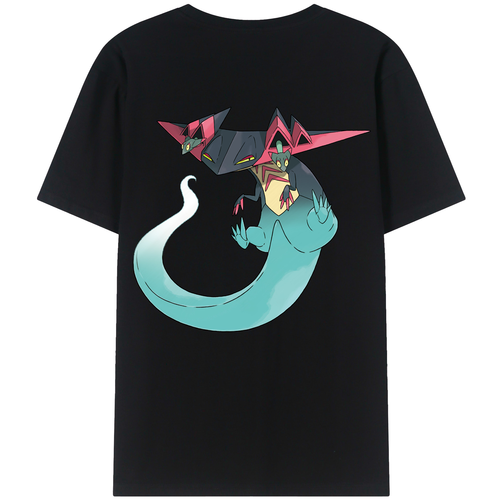 （画像用） ポケットモンスター Pokémon 綿100％ メンズ半袖Tシャツ（バックプリント） 通気性