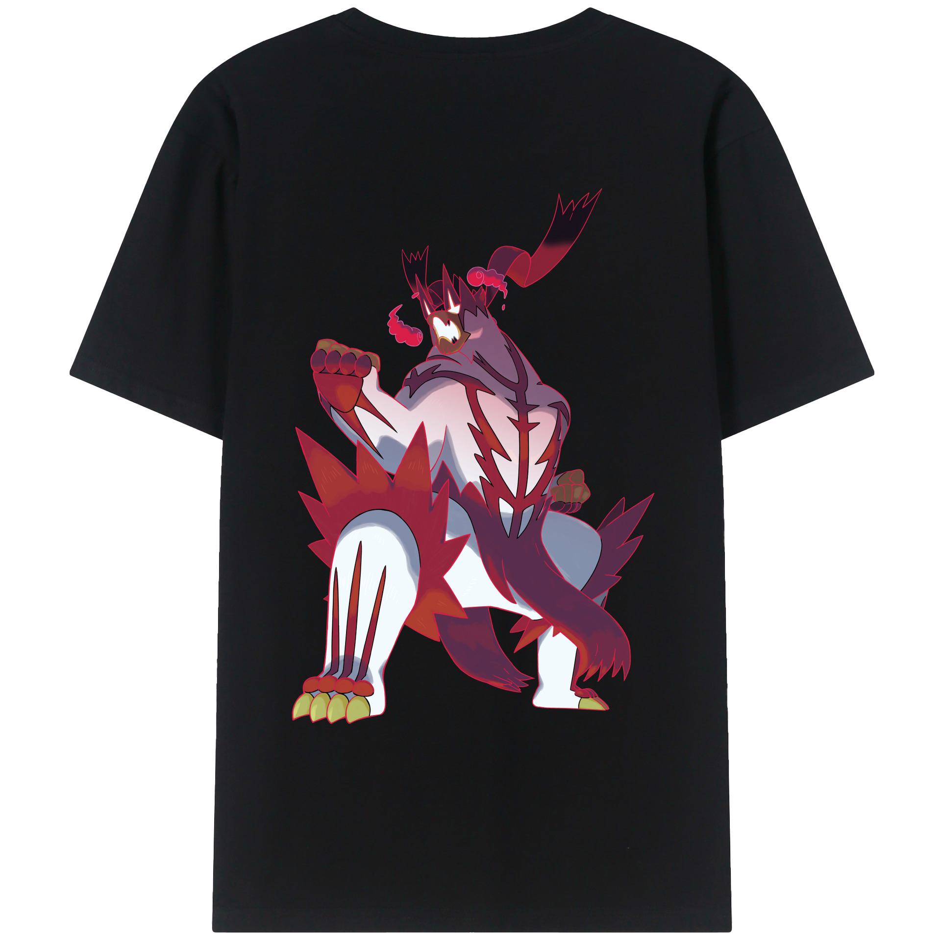 （画像用） ポケットモンスター Pokémon 綿100％ メンズ半袖Tシャツ（バックプリント） 通気性