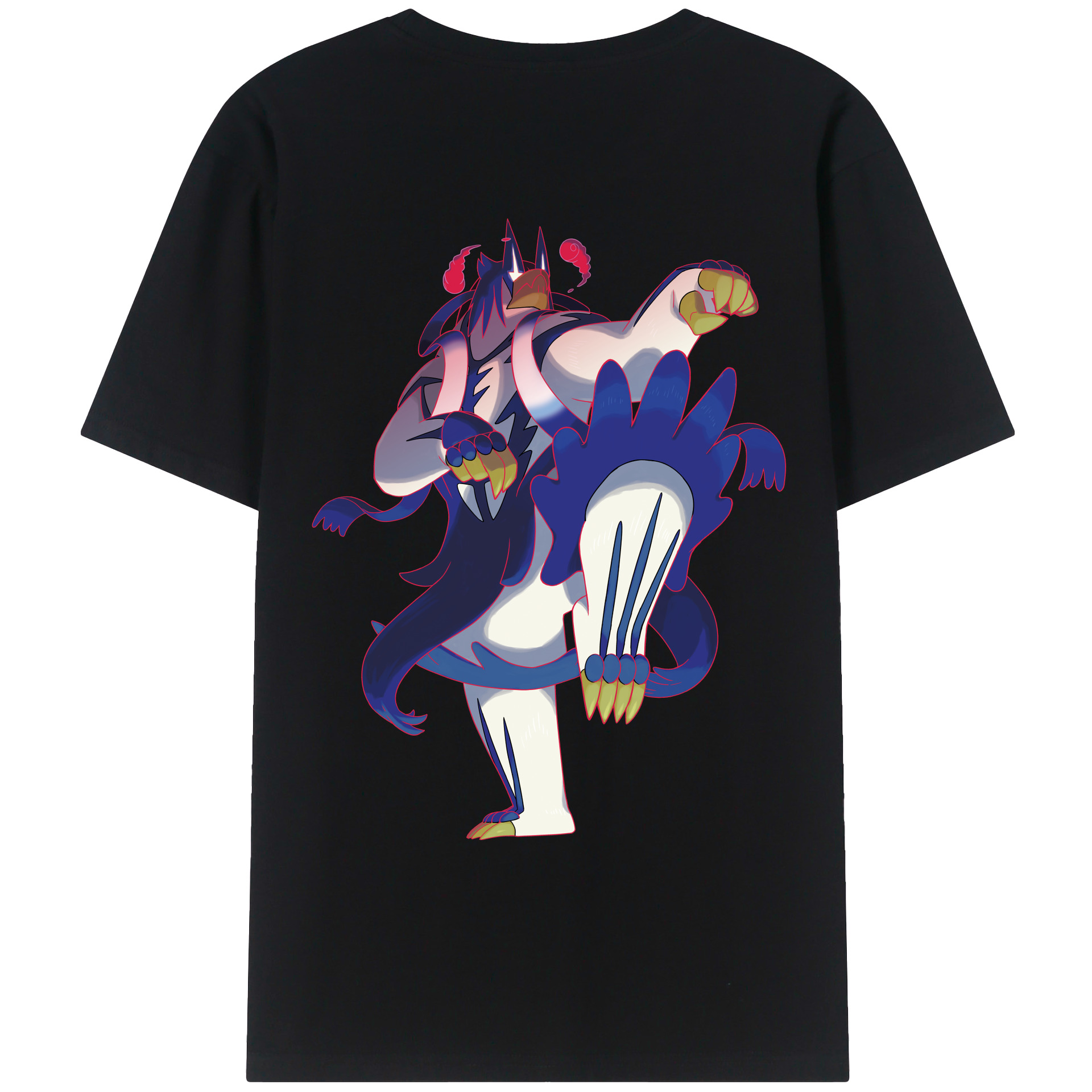 （画像用） ポケットモンスター Pokémon 綿100％ メンズ半袖Tシャツ（バックプリント） 通気性